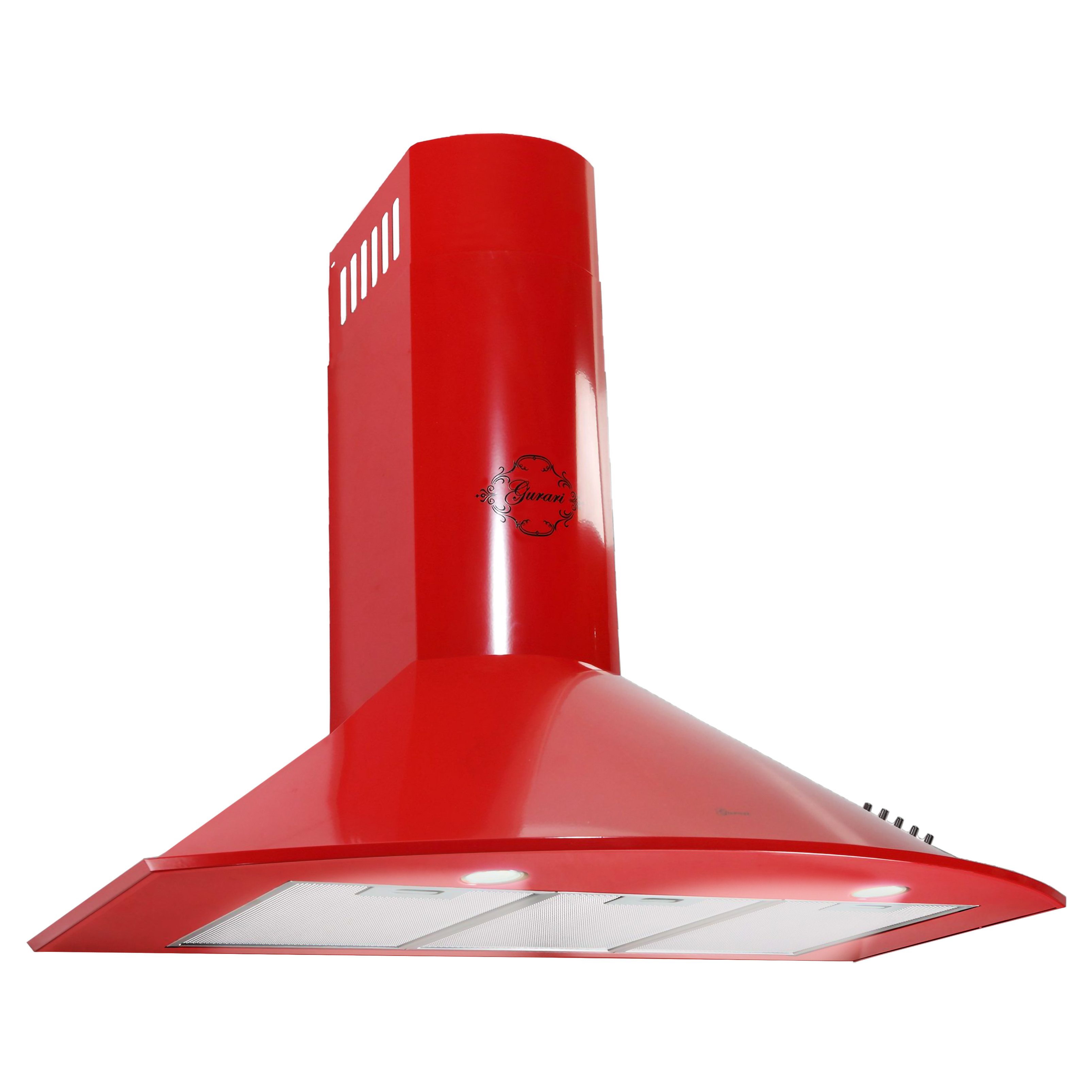 GURARI Wandhaube GCH 046 RD 9//// GCH 046 RD 9, Dunstabzugshaube 90 cm, Rot, 1000m³/h, 3 Stufen