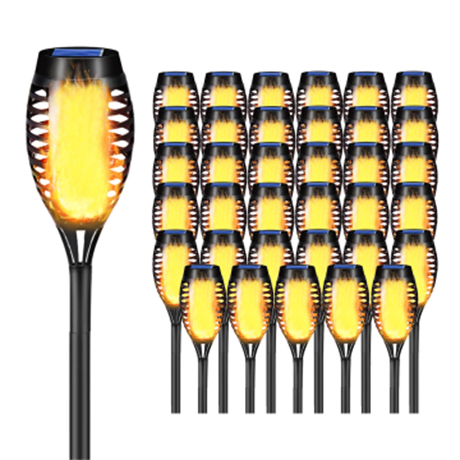 LQWELL LED Solarleuchte Solarleuchten Solar Fackellicht günstig online kaufen