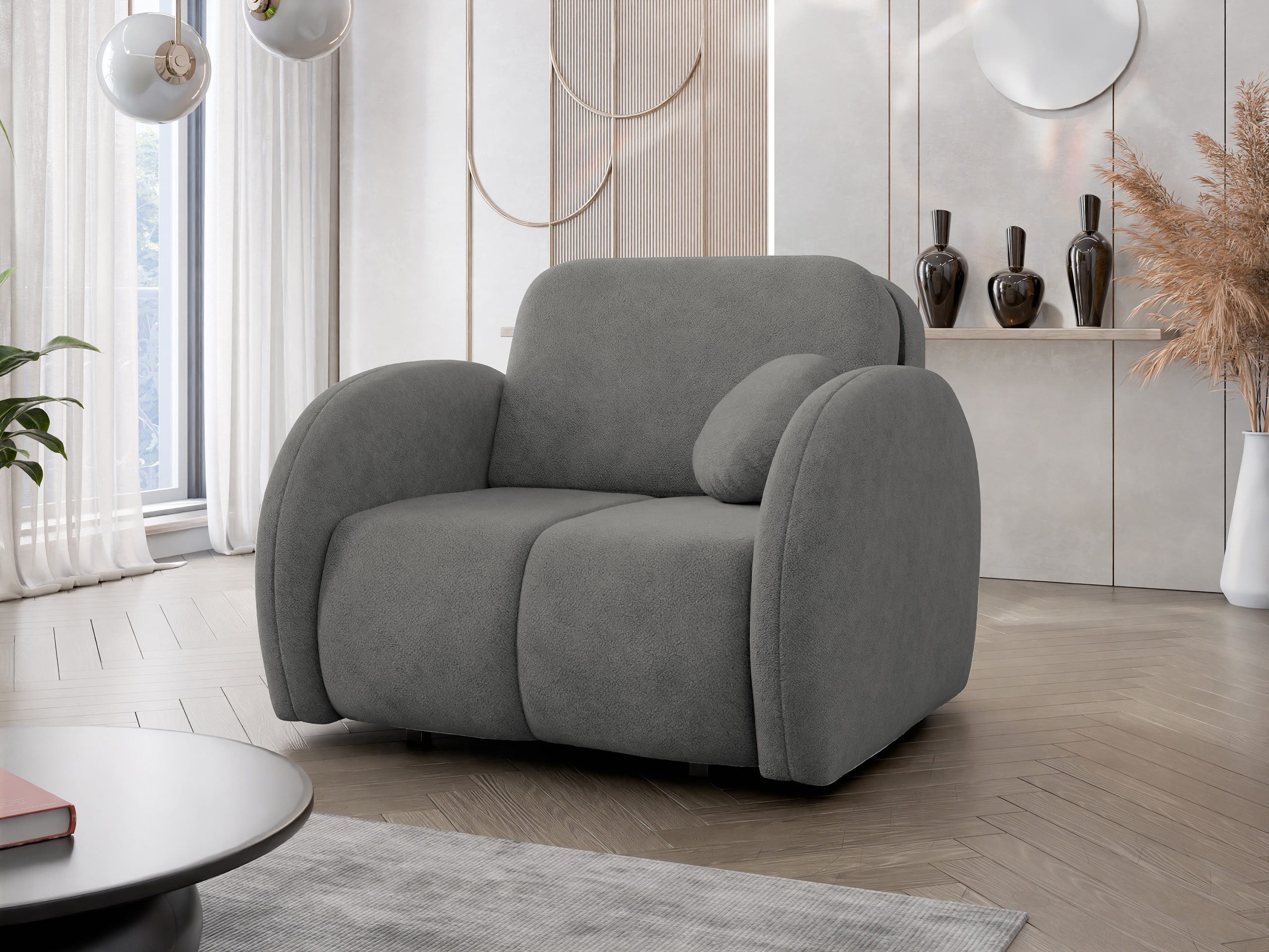 MIRJAN24 Schlafsofa Viva Comfy I, mit Schlaffunktion und zwei Bettkästen, Metallfüße, Dekokissen