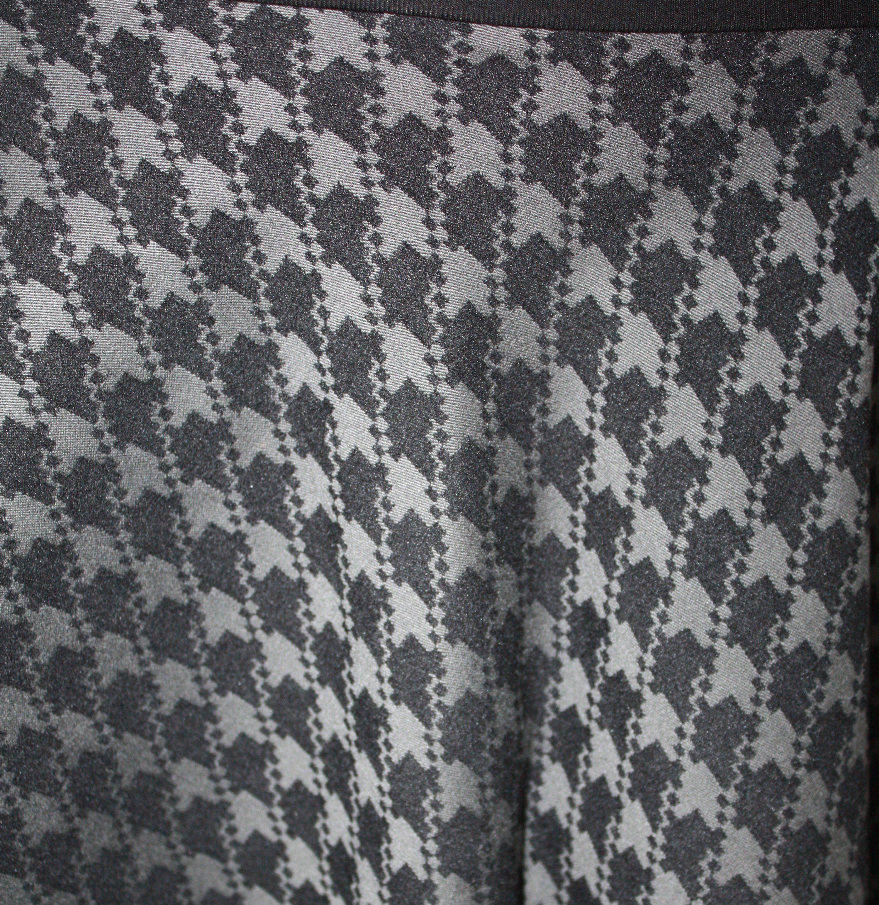 dunkle design A-Linien-Rock 56cm Twillstretch Asymmetrisch Grau Schwarz elastischer Bund
