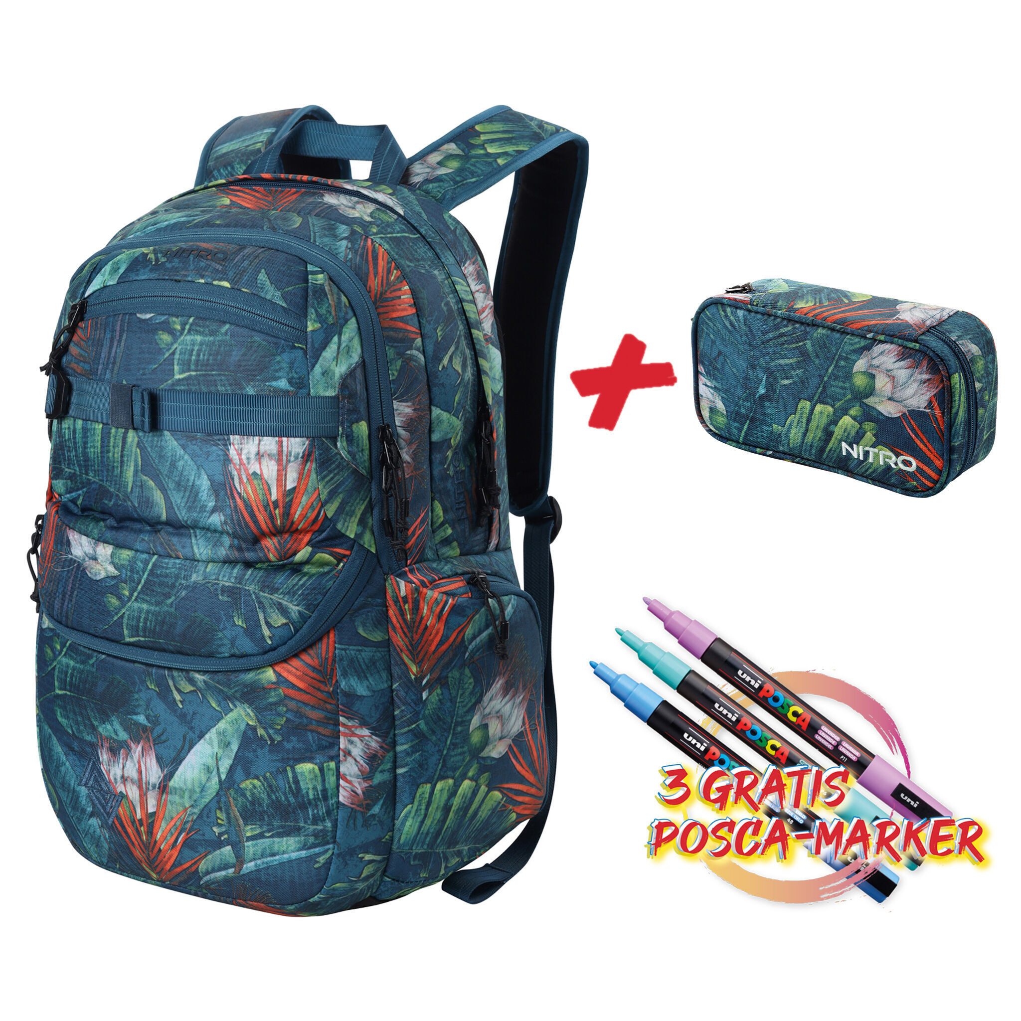 NITRO Rucksack SET FUTURE HERO (Kein Set, 1-tlg), mit zahlreichen Aufbewahrungsmöglichkeiten