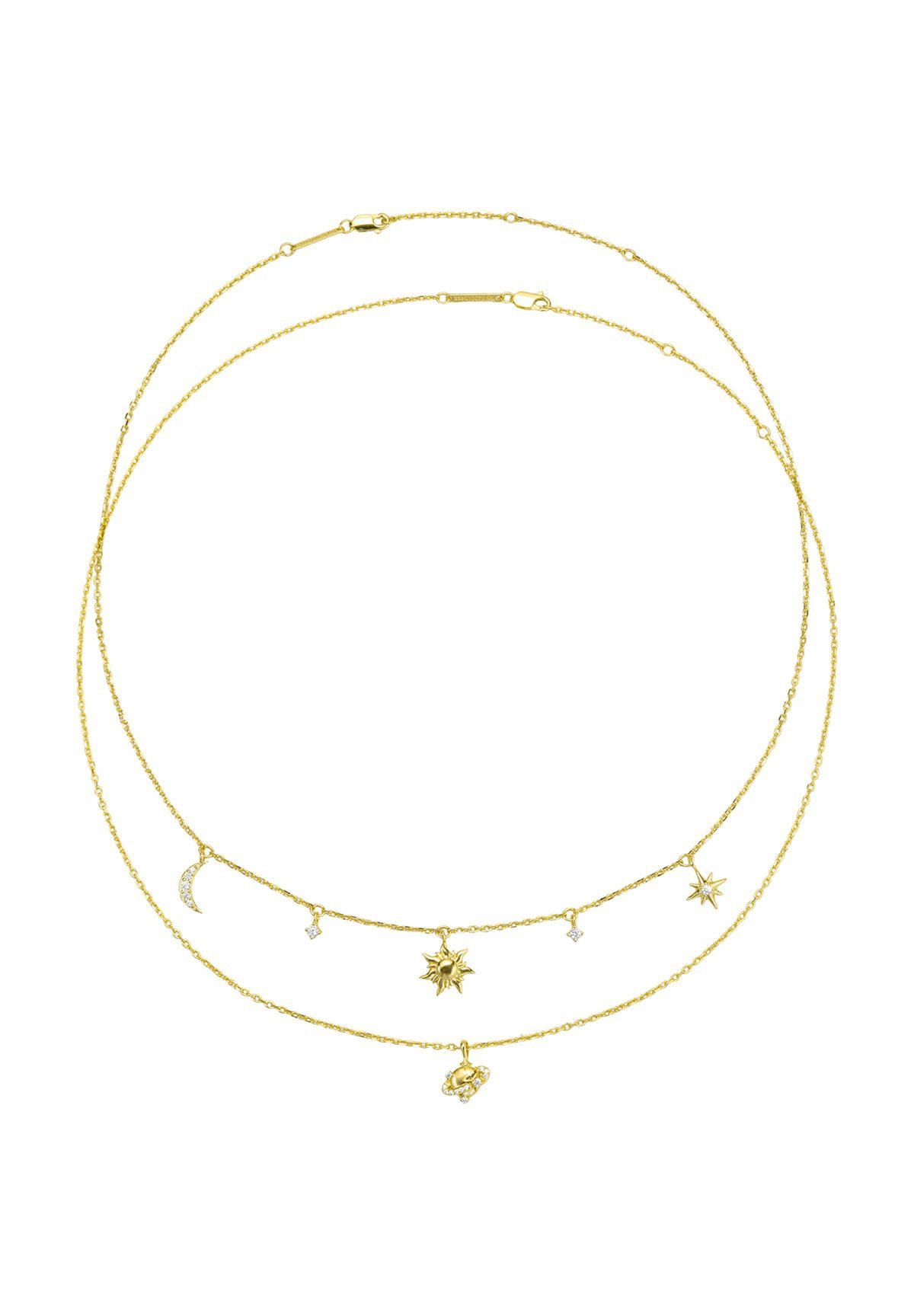 Collier-Set Sternenhimmel 2-tlg., 925er Silber Schmuck für Damen