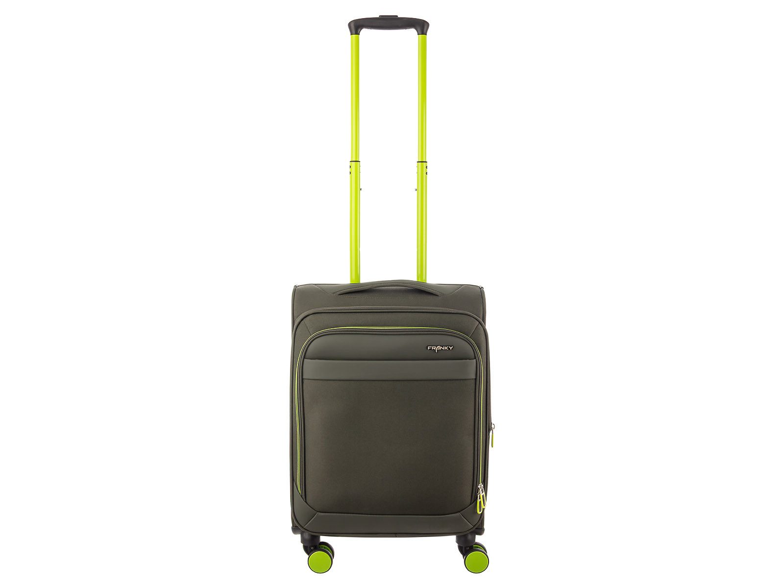 Franky Weichgepäck-Trolley Koffer Gr. S Reisegepäck T27-F Spinner 55er, 4 Doppellenkrollen Rollen, Dehnfalte TSA Schloss