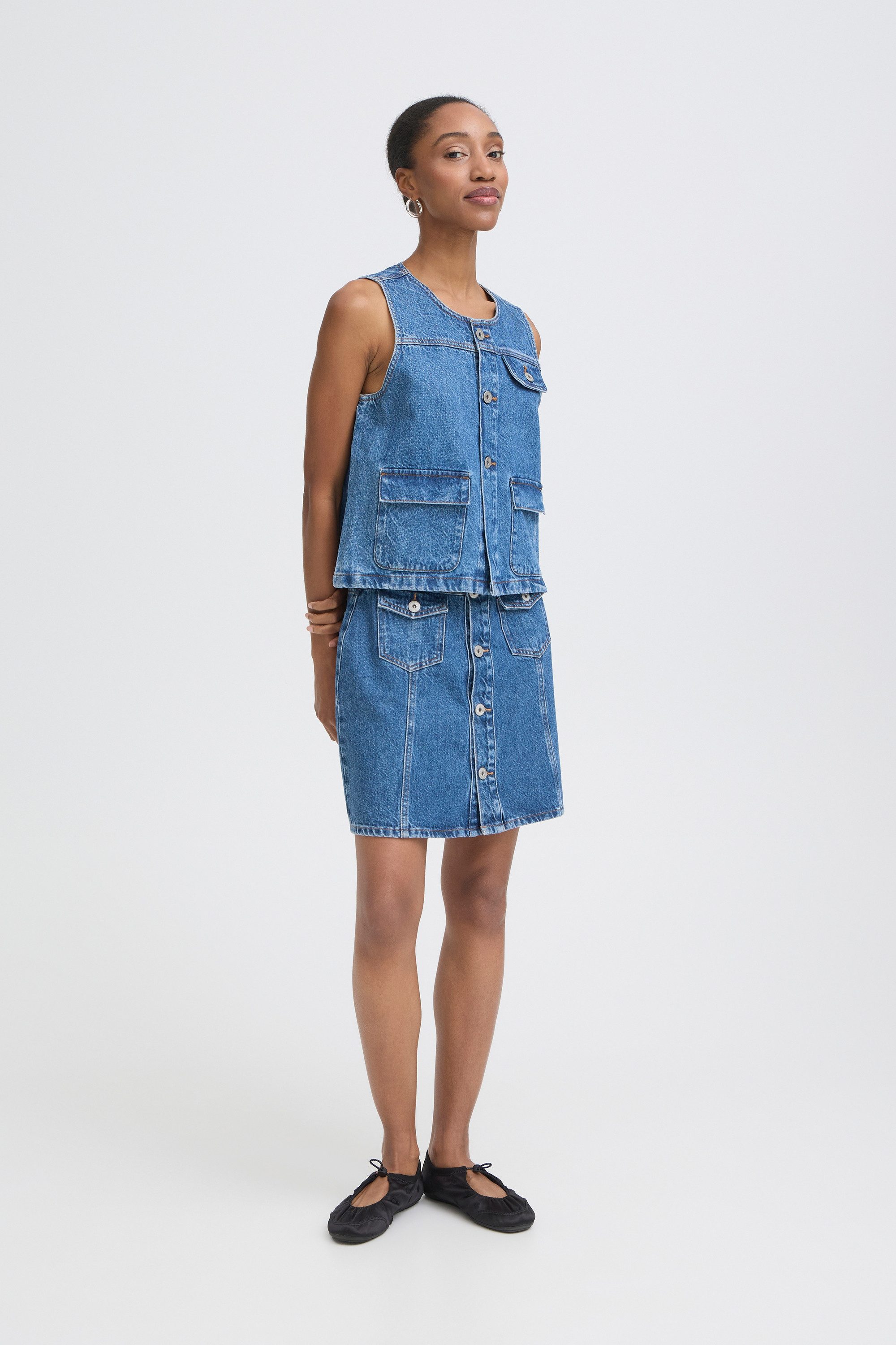 Ichi Jeansrock Denimrock IHPAMILA