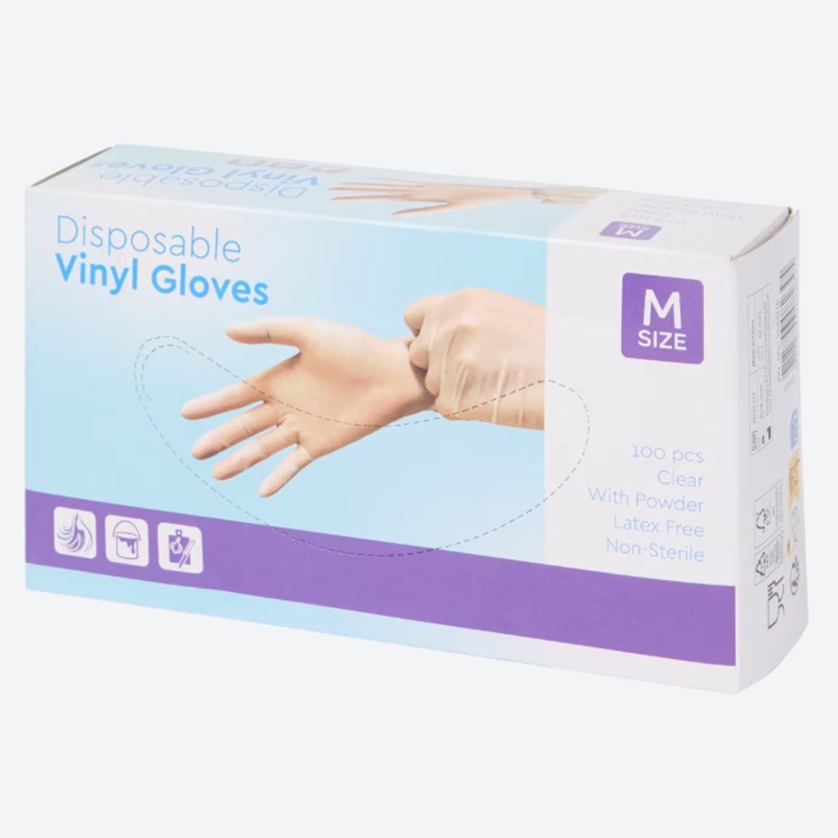 Spectrum Einweghandschuhe Vinyl-Handschuhe Einmalhandschuhe 100 Stück (100-St)