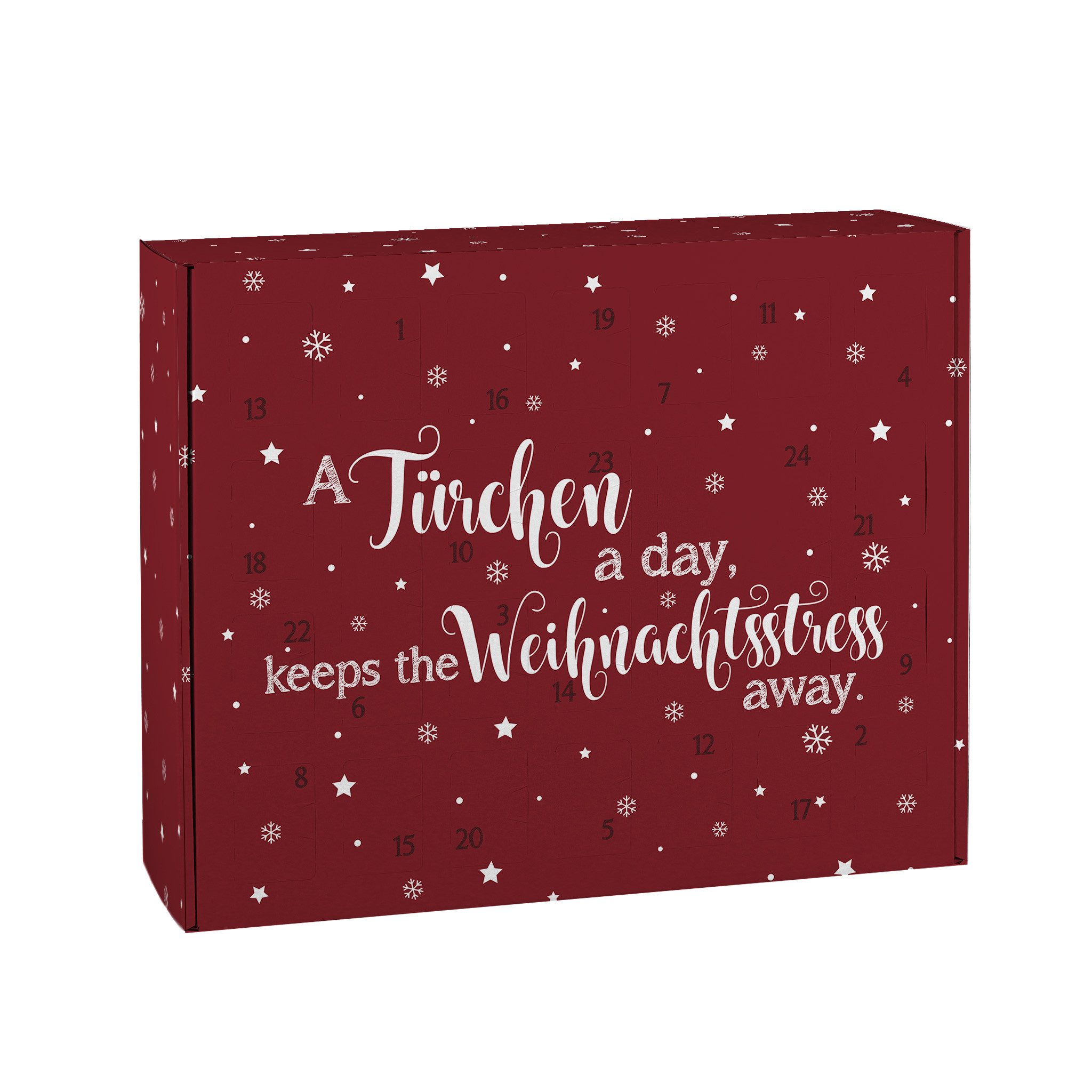 Herz & Heim befüllbarer Adventskalender mit festlichen Motiven zu Weihnachten - DIY Adventskalender, zum selbst Befüllen
