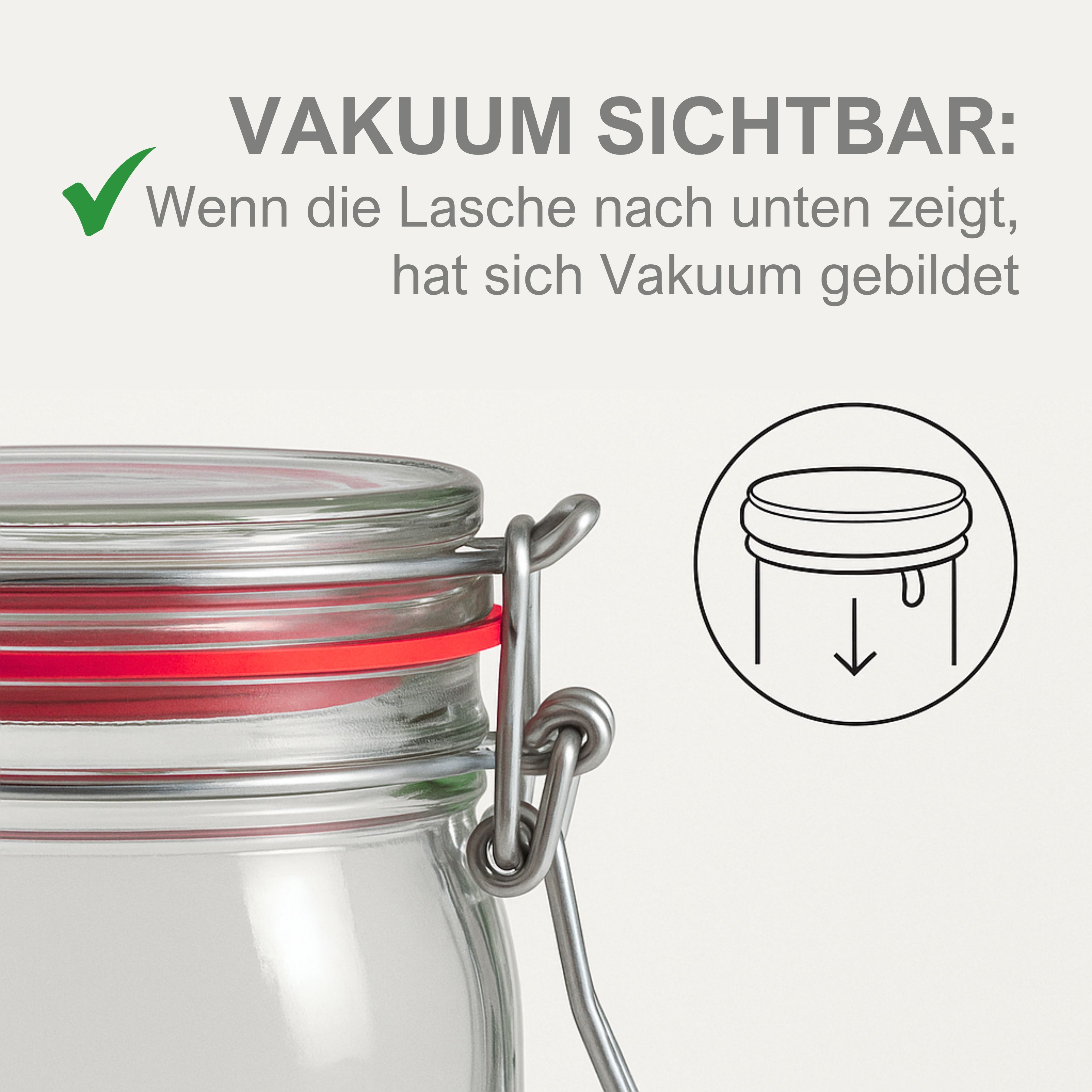 mikken Einkochring rot 10 Gummiringe für Bügelverschlussgläser 65x90 mm Dichtungsring, für Fido-Gläser von Bormioli und Bügelverschlussgläser von 0,25 - 1 L – Bild 4 von 4