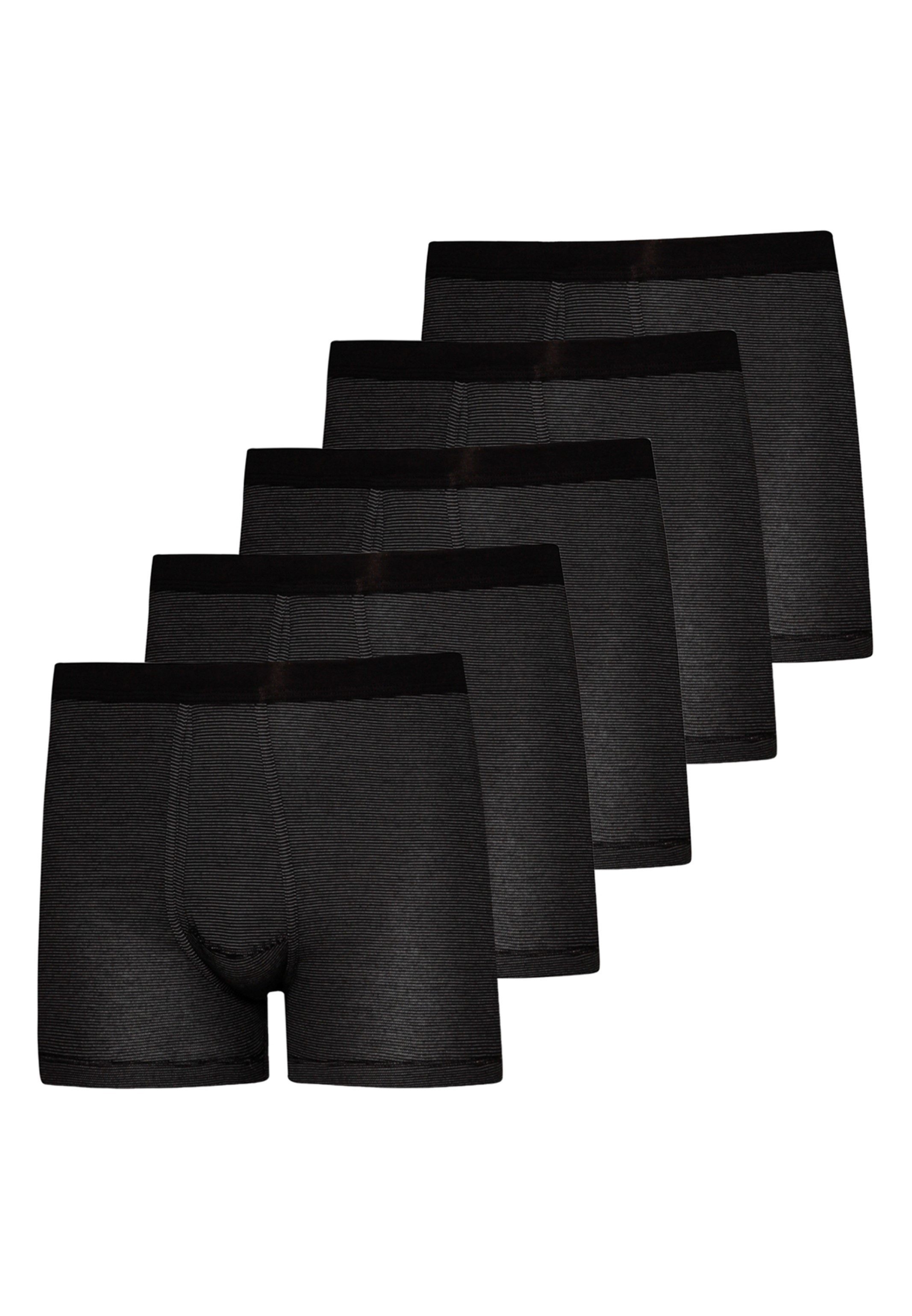 ESGE - Die Wäsche-Macher Retro Boxer 5er Pack - Feinripp Ringel (Spar-Set, 5-St) Pant mit Eingriff - Baumwolle - Mit Eingriff -