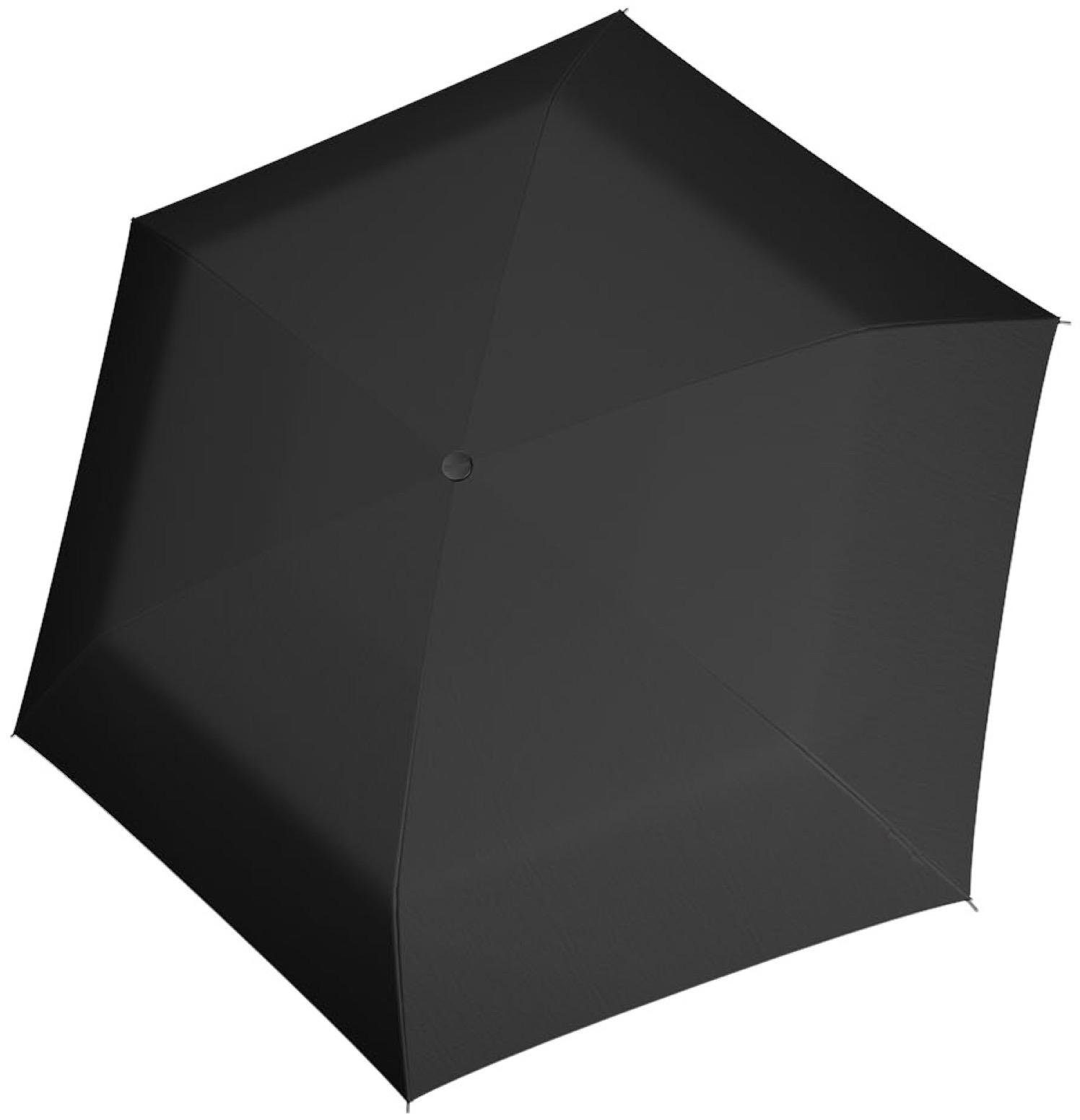 doppler® Carbonsteel Mini Mini Sehr flacher uni, Black« Slim Taschenschirm »Carbonsteel Slim, Black, Taschenregenschirm