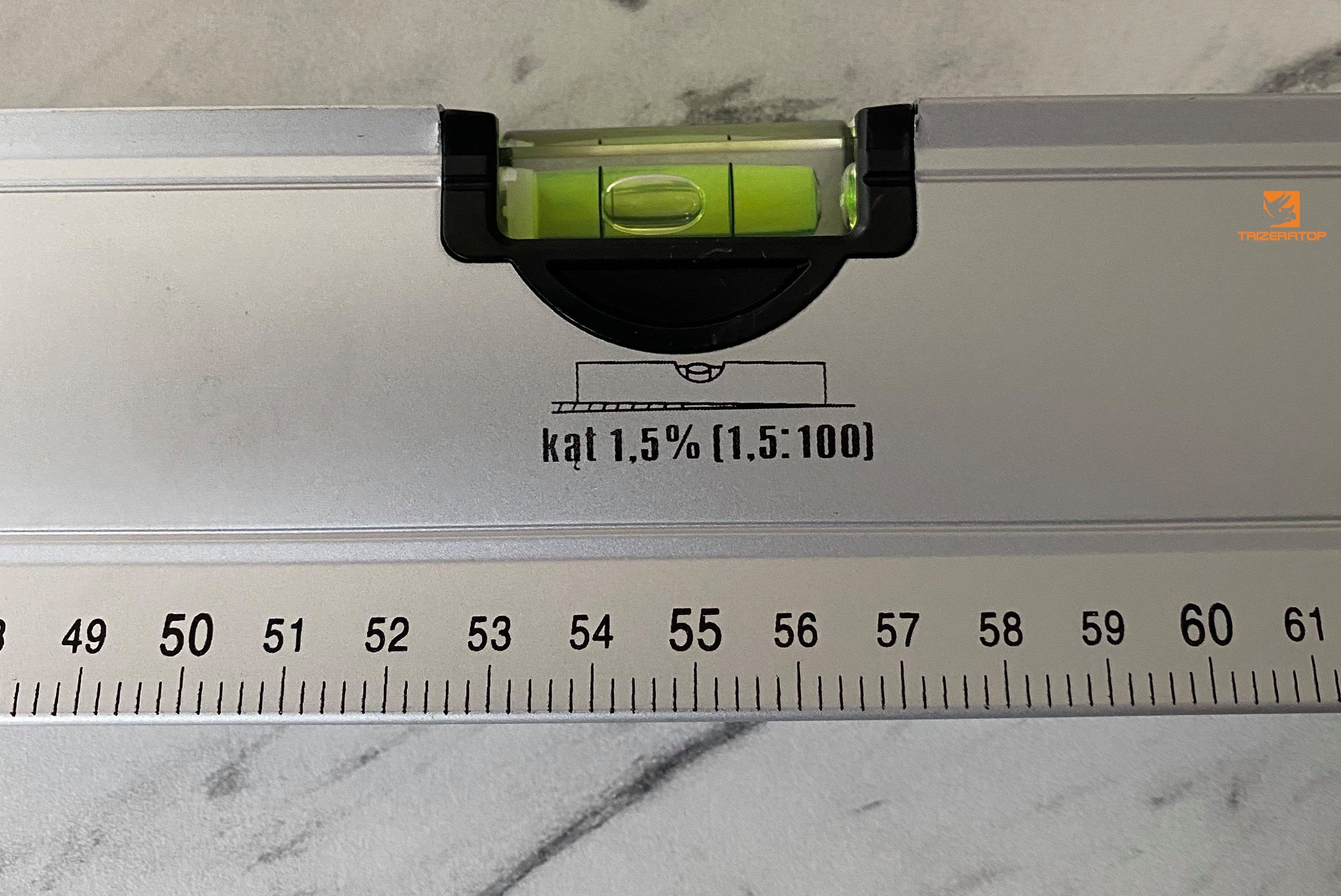 90 0°, 45° Wasserwaage Libellen TRIZERATOP Winkeln 1,5°, 3,5°, 5 + 80cm,