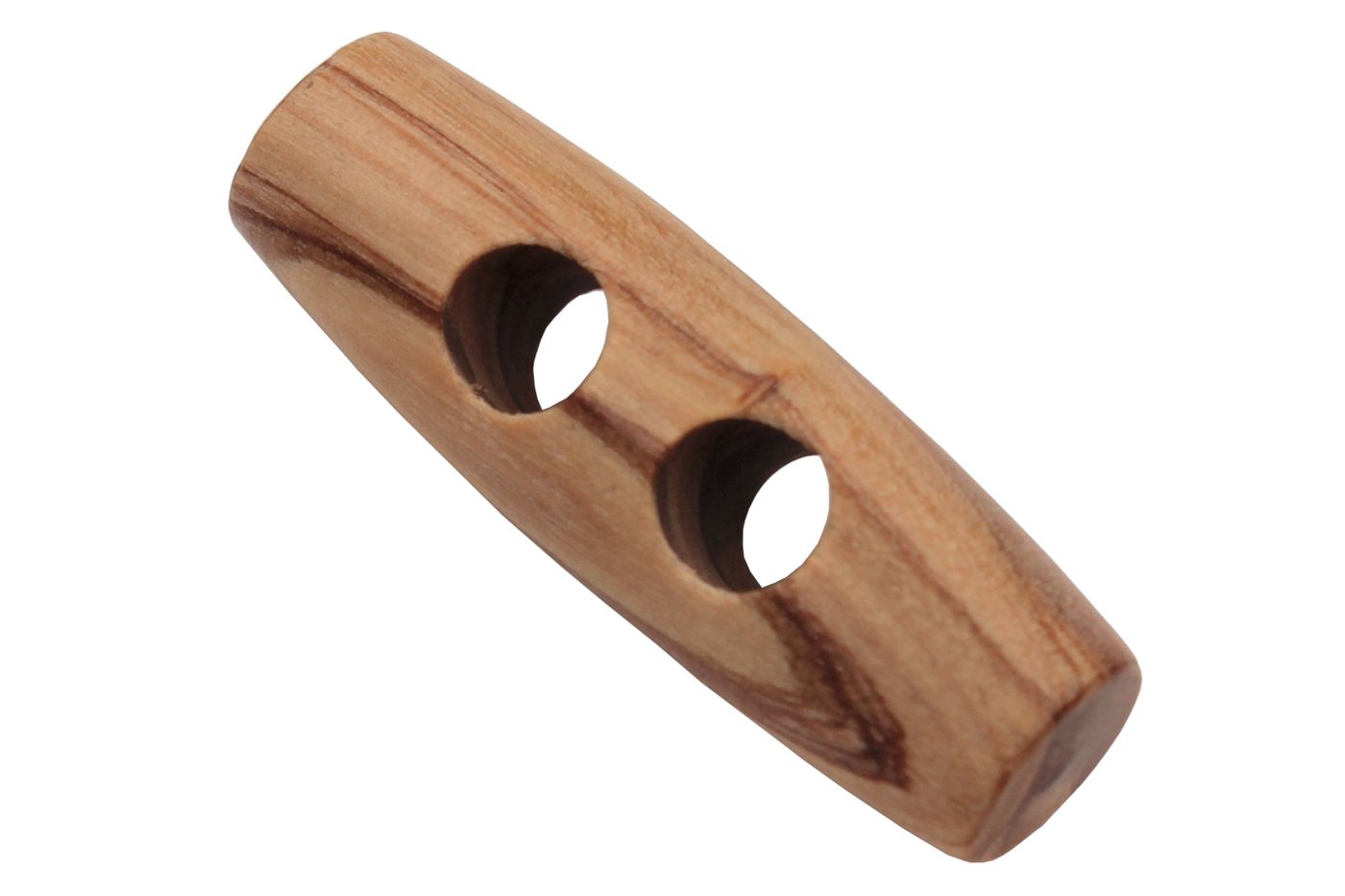 Hartmann-Knöpfe Knopf 1 Set (10 Knöpfe) echt Olivenholz Holz Knebel Knöpfe 2 Loch