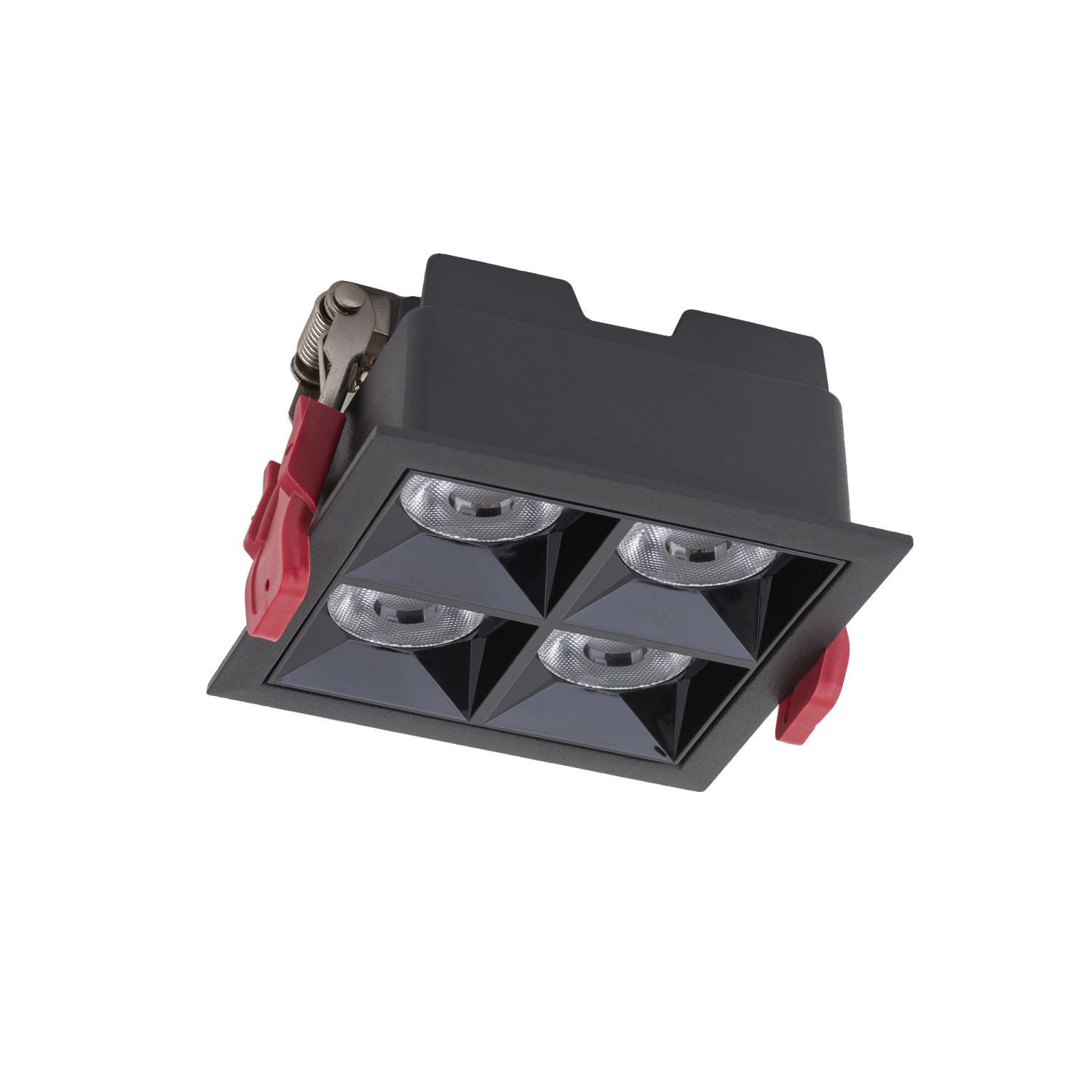 Licht-Erlebnisse Einbauleuchte FALNOR, LED fest integriert, Neutralweiß, LED Aluminium 9.2 cm breit Schwarz eckig neutralweiß 4000 K 1400 lm