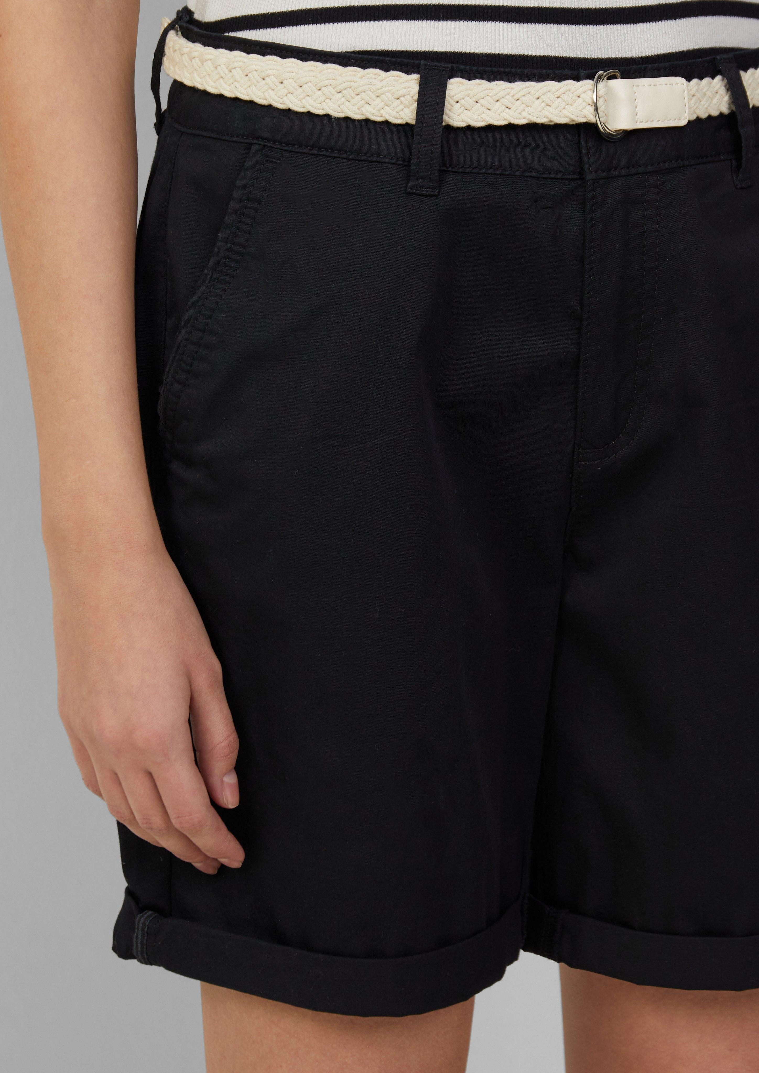 s.Oliver Chinoshorts Sommerhose mit geflochtenem Gürtel günstig online kaufen