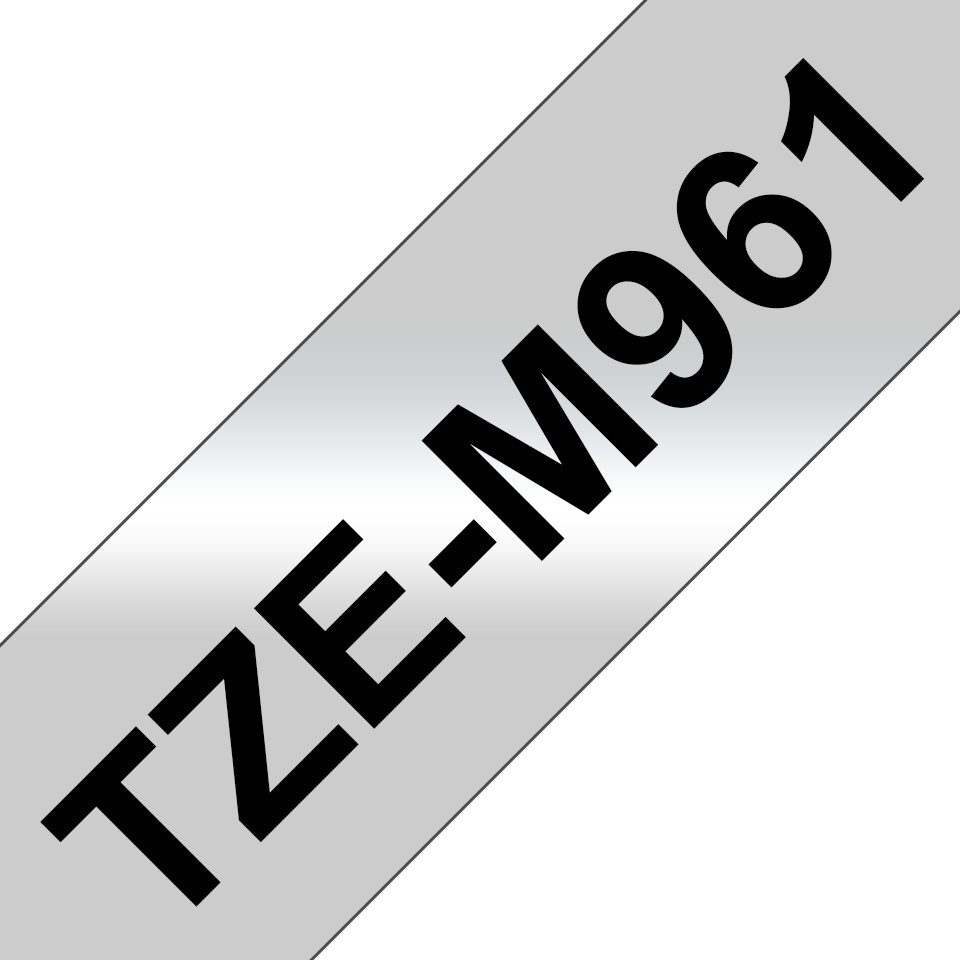 Brother Schriftband TZe-M961 (lam)Schwarz auf Silber-meta Tintenpatrone
