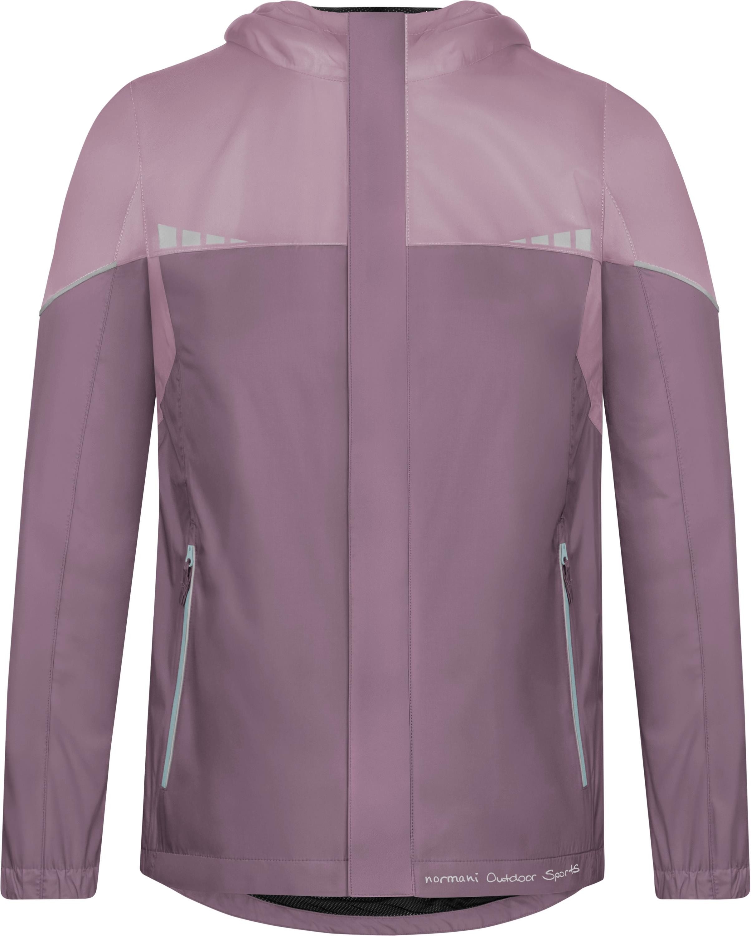 normani Regenjacke Kinder Regenjacke Sointula Ultraleichte Übergangsjacke mit Kapuze ungefütterte Unisex Sommerjacke