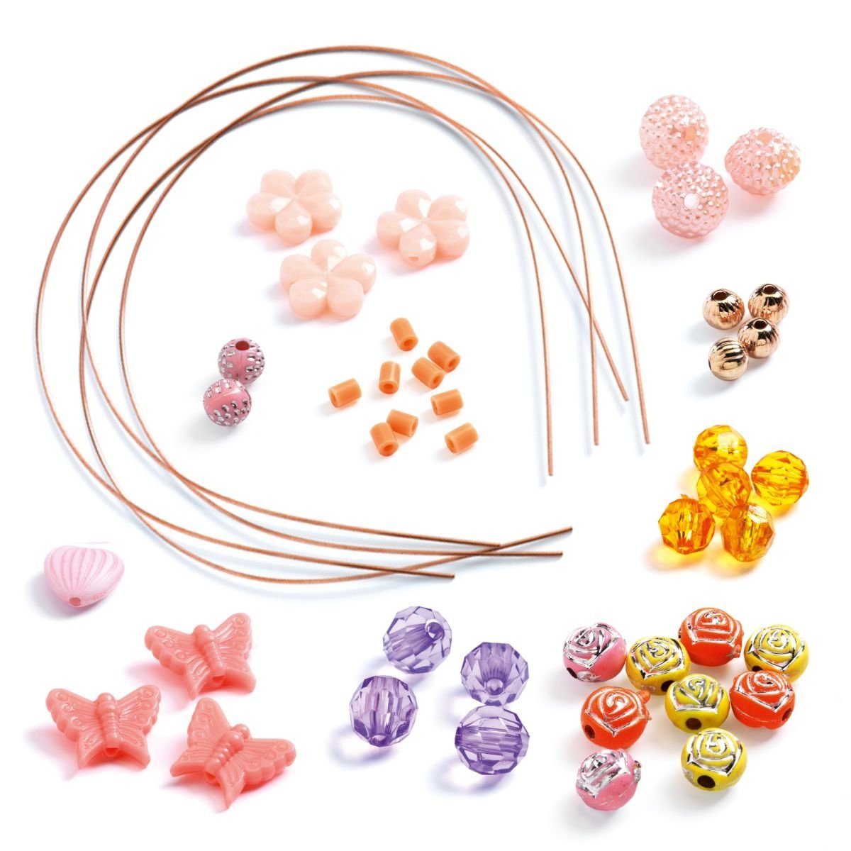 DJECO Kreativset Schmuck basteln Wertvolle Juwelen Basteln Kinder Bastelset