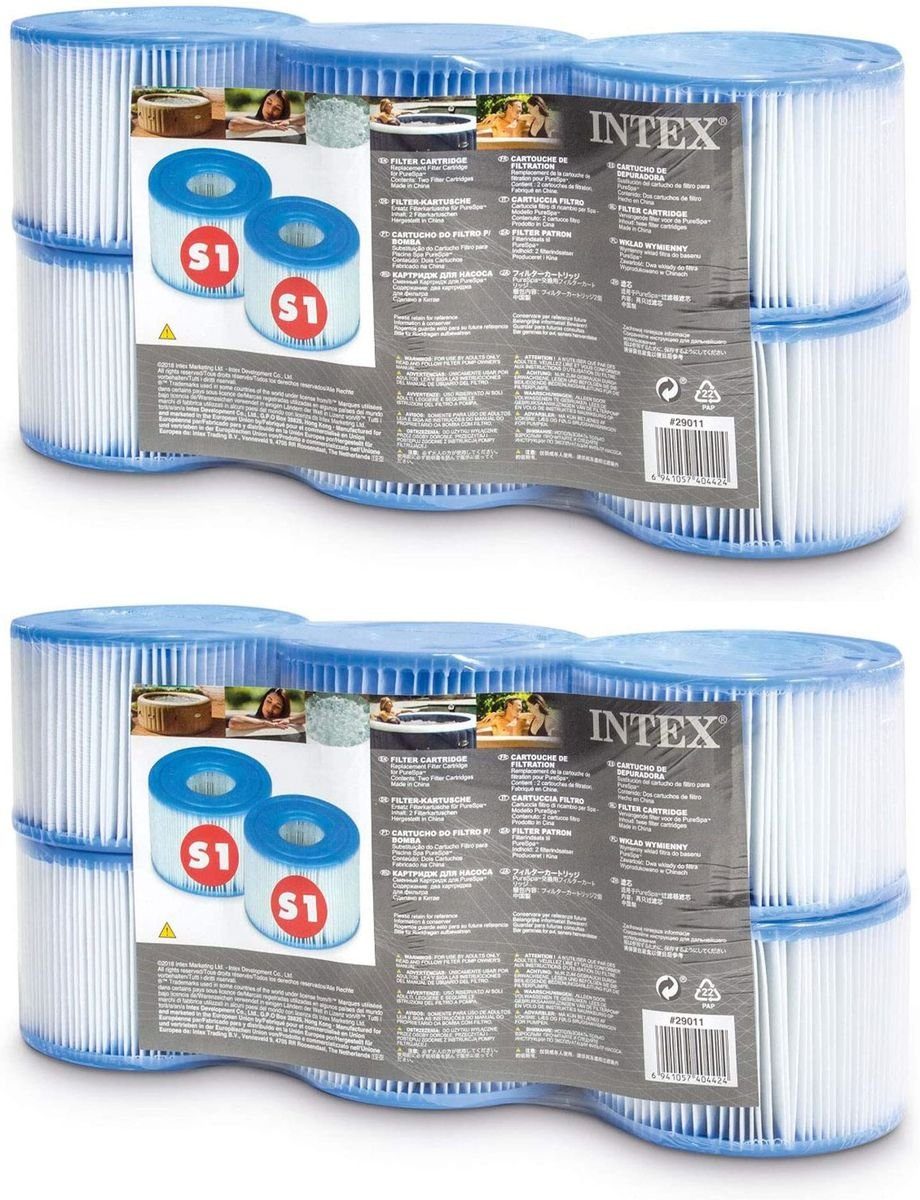 Pool-Filterkartusche INTEX 12er Set Filterkartusche Typ S1 Whirlpool Kartusche