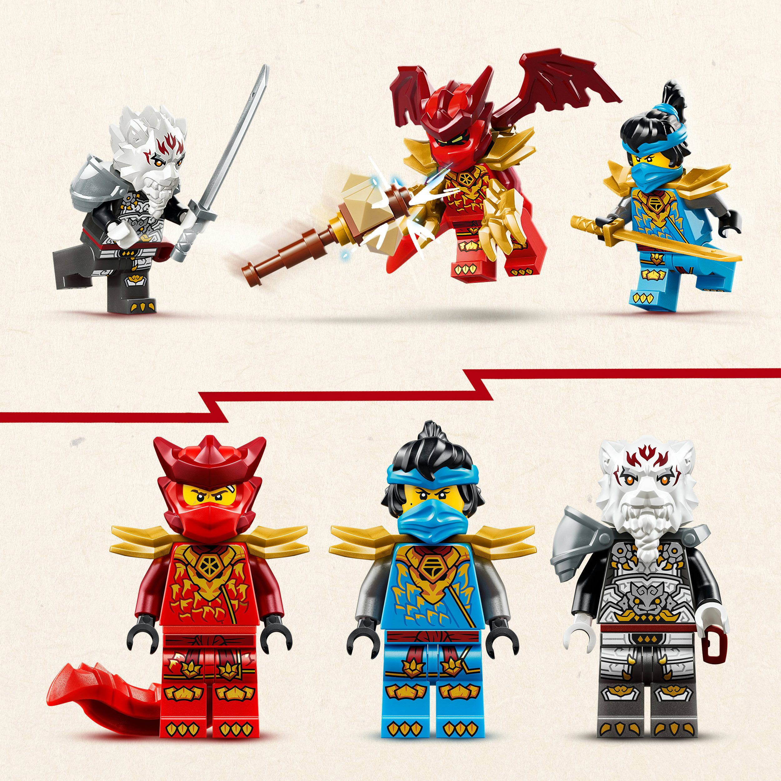 LEGO® Zilvar auf seinem Drachentier Grimtak (71863), LEGO Ninjago Konstruktionsspielsteine, (232 St), Made in Europe – Bild 5 von 5
