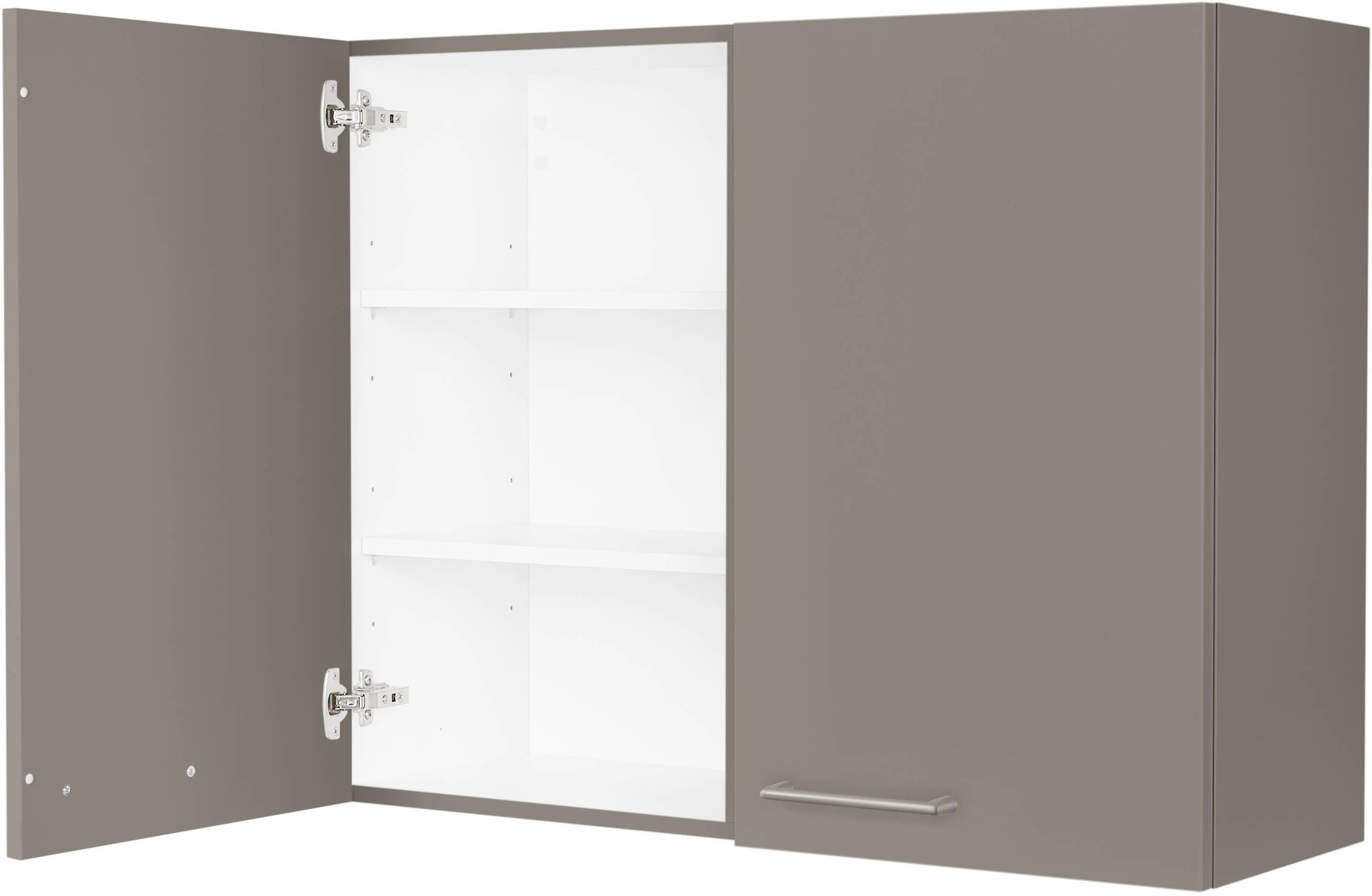 nobilia® Hängeschrank "Laser", vormontiert, mit zwei Einlegeböden, Breite 90 cm