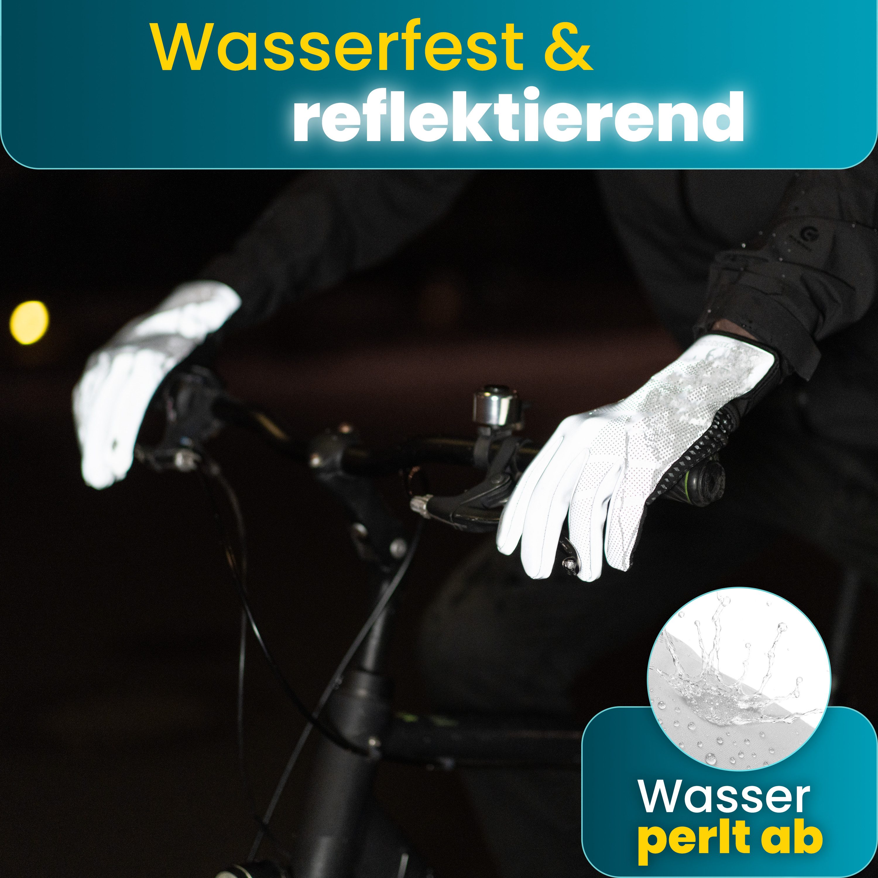 Valkental Fahrradhandschuhe Winterhandschuhe & Übergangshandschuhe mit Touchscreen Funktion atmungsaktiv, winddicht & wasserdicht – Bild 5 von 5