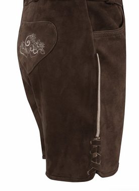 Almbock Trachtenlederhose Damen Lederhose Loreen (1-tlg) schokobraun