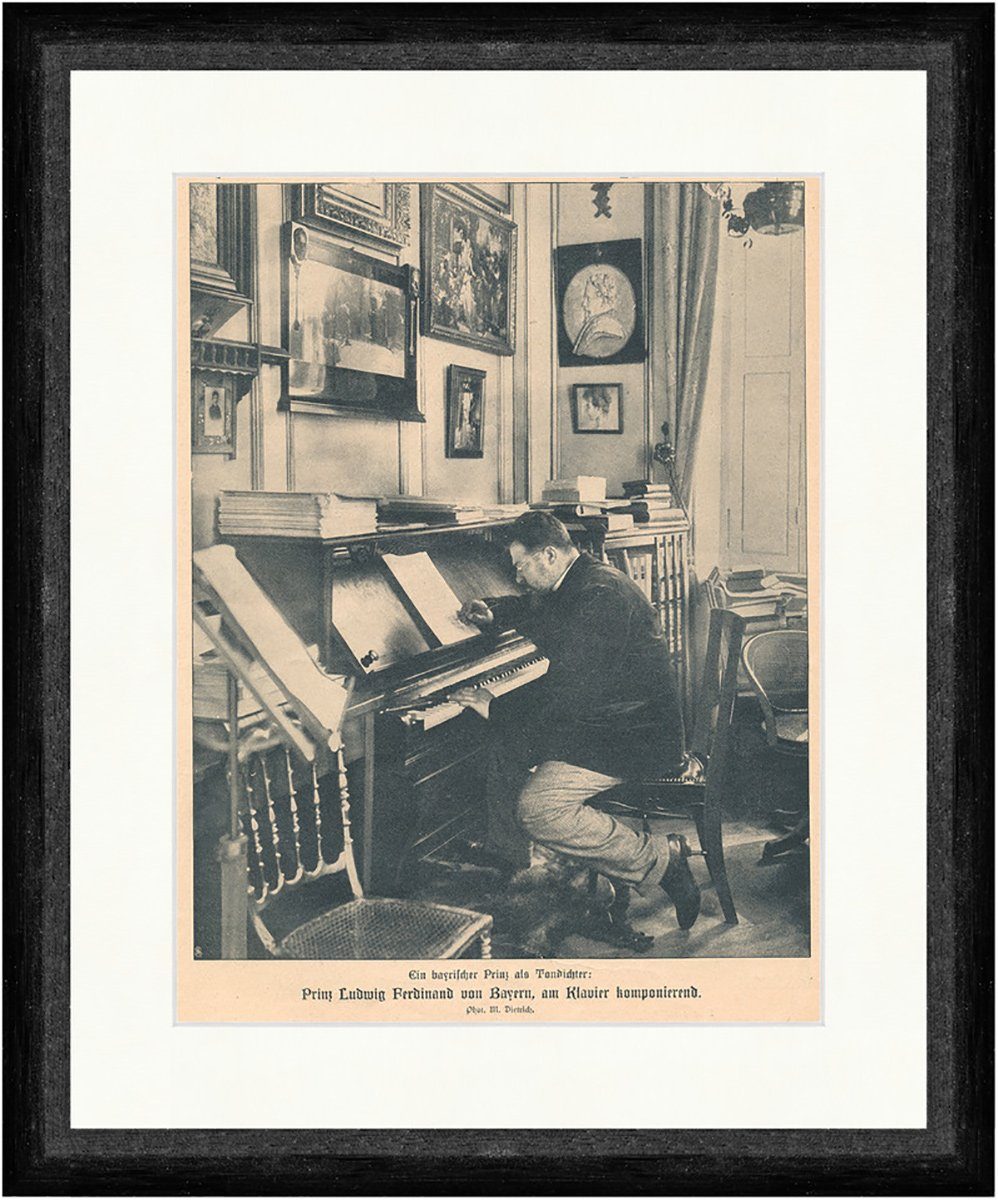 Kunstdruck Prinz Ludwig Ferdinand Klavier Komposition Tondichter F_Vintage 01668, (1 St)