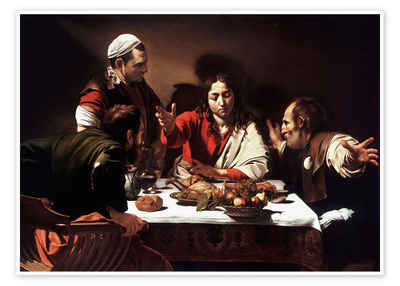 Posterlounge Poster Michelangelo Merisi (Caravaggio), Abendmahl in Emmaus, Malerei