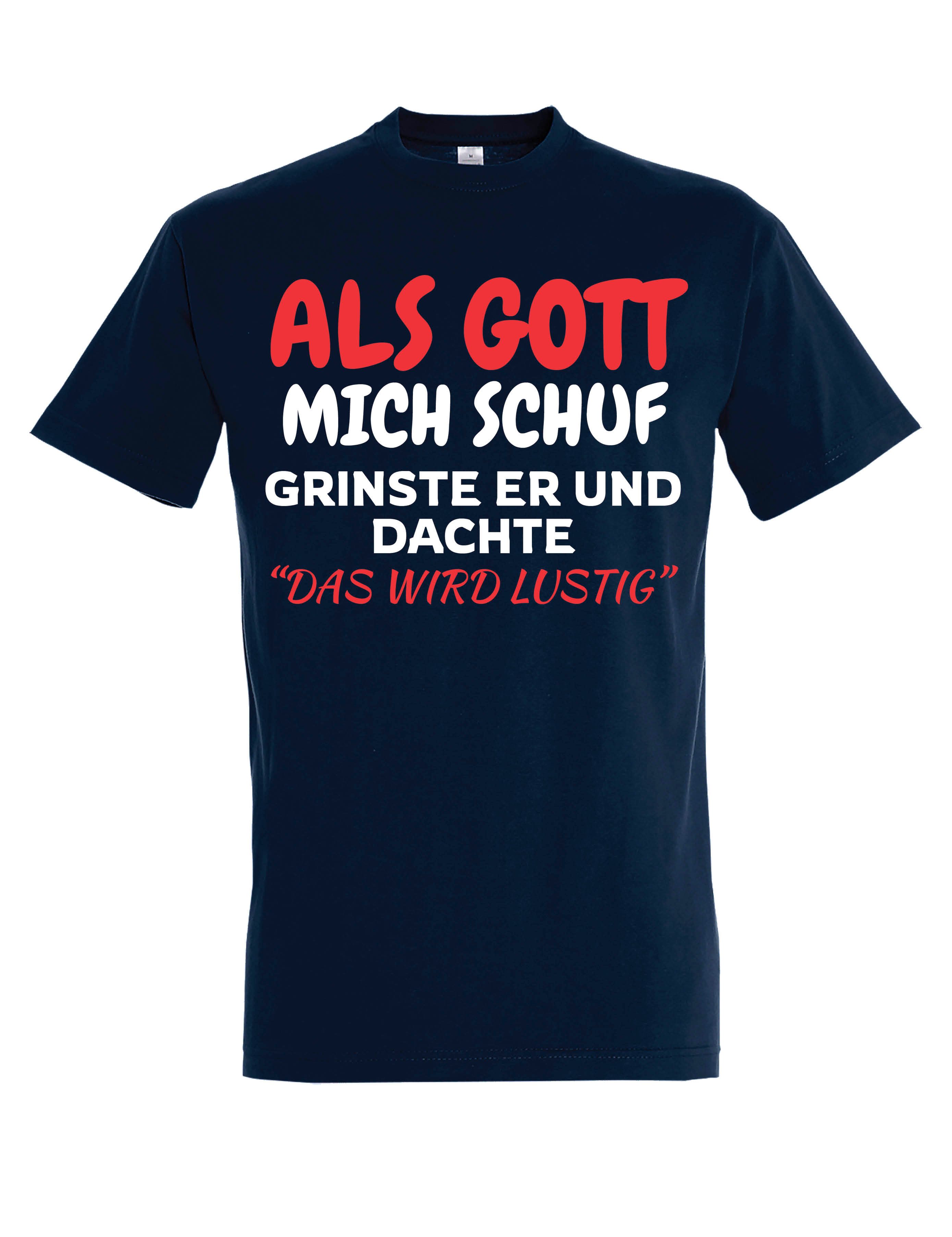 Youth Designz T-Shirt Als Gott mich günstig online kaufen