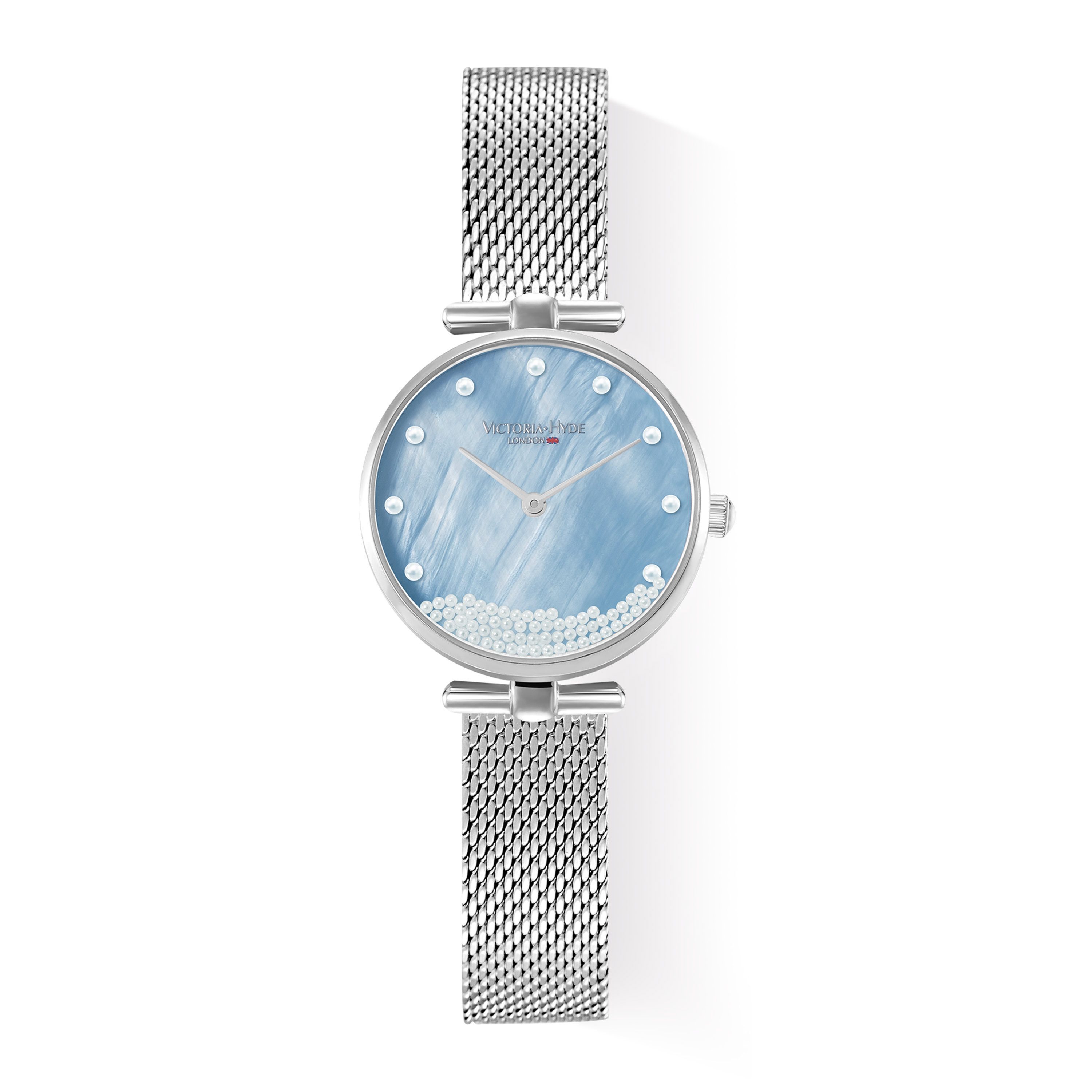 Victoria Hyde Quarzuhr Pearl Damen Armbanduhr, Edelstahl-Mesharmband Eleganter Mesh-Armband Mesh-Armband, (1-tlg., Kein Set)