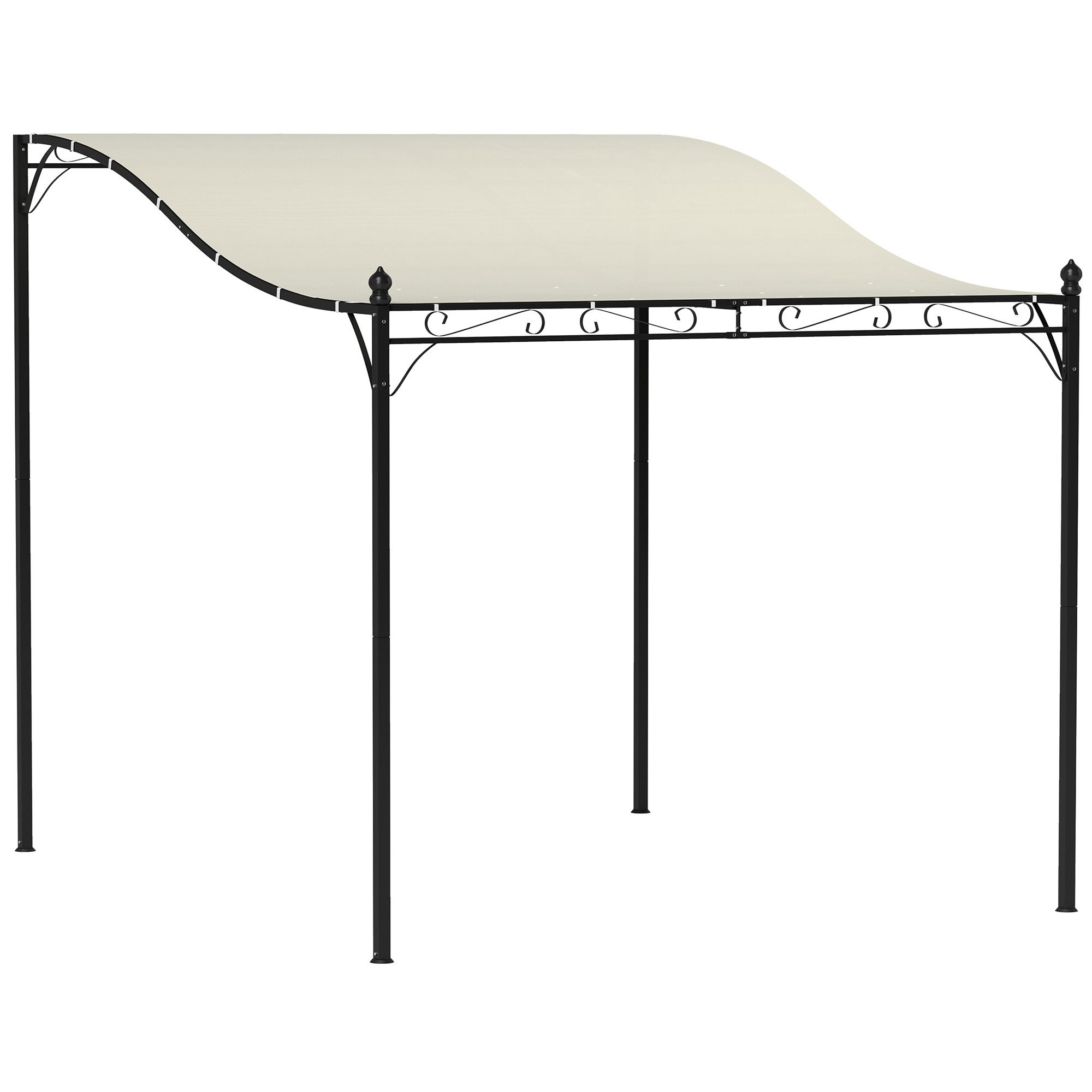 Outsunny Pavillon wasserabweisend, freistehend, mit 0 Seitenteilen, (Pergol günstig online kaufen