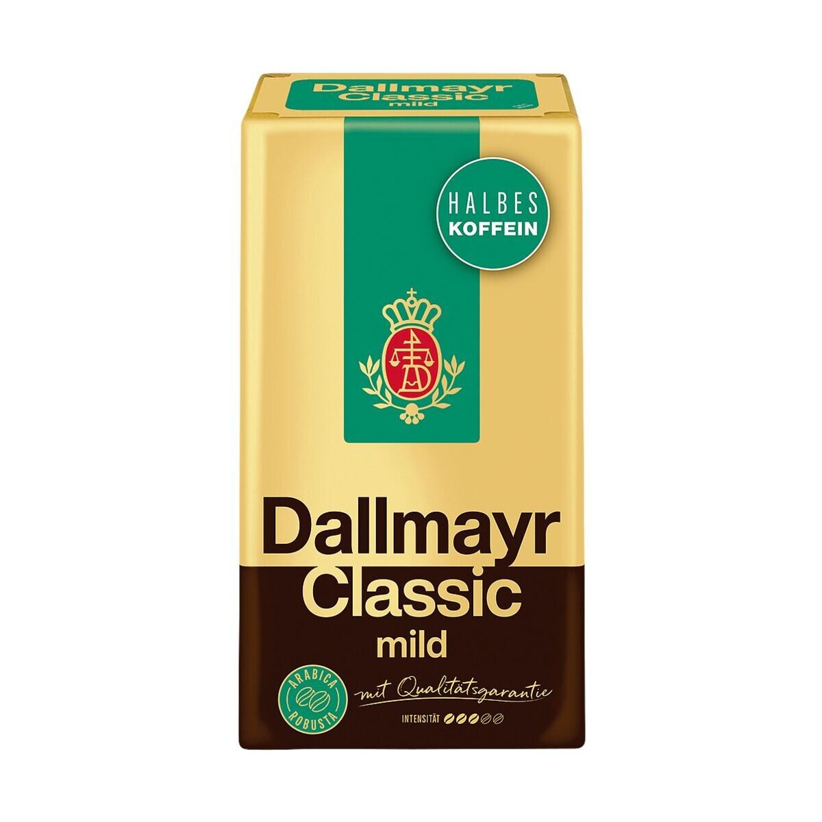 DALLMAYR Kaffee Classic Mild, zu 50% entkoffeiniert, 500 g, gemahlen