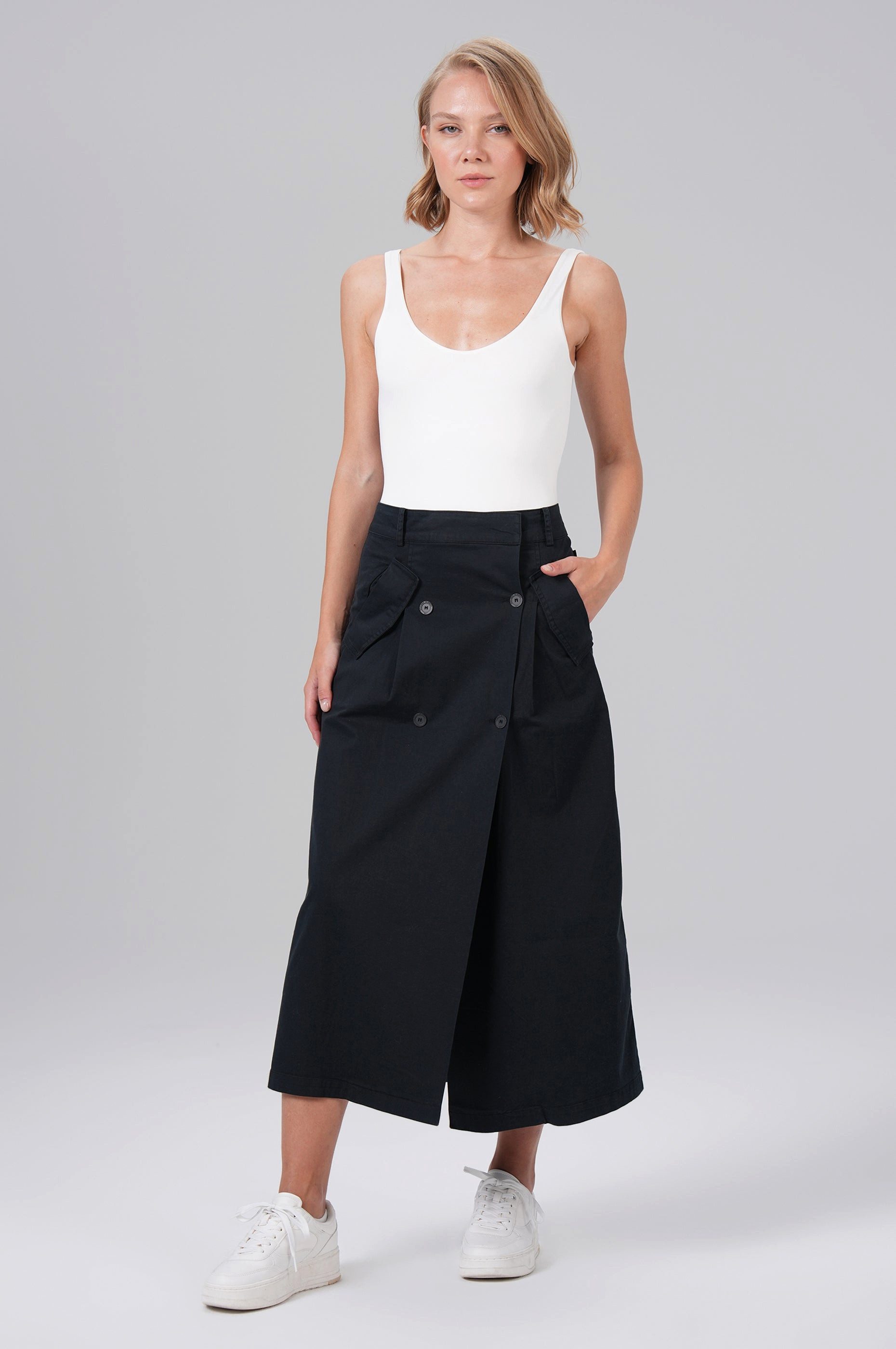 Miracle of Denim Maxirock Wrap Skirt