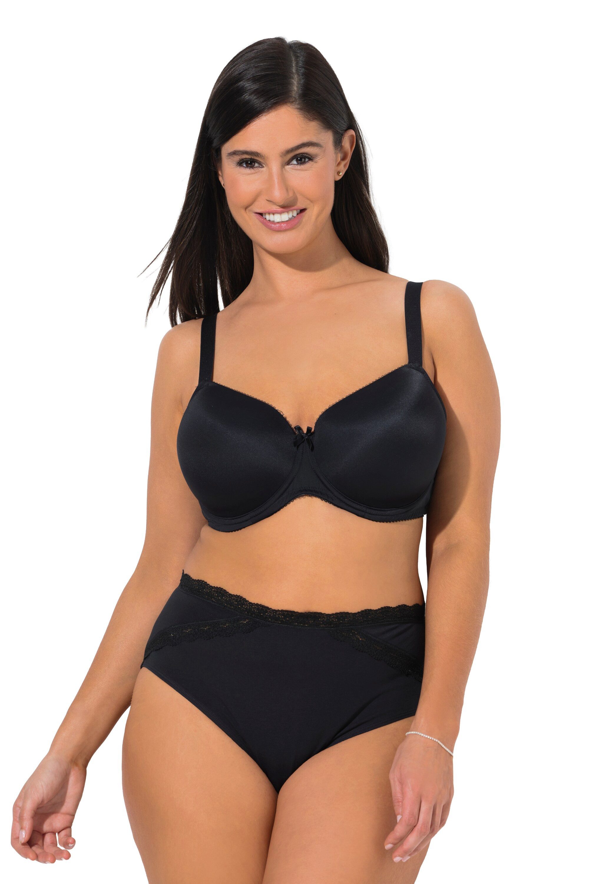 Ulla Popken Slip Midislips 3er-Pack Spitzenband