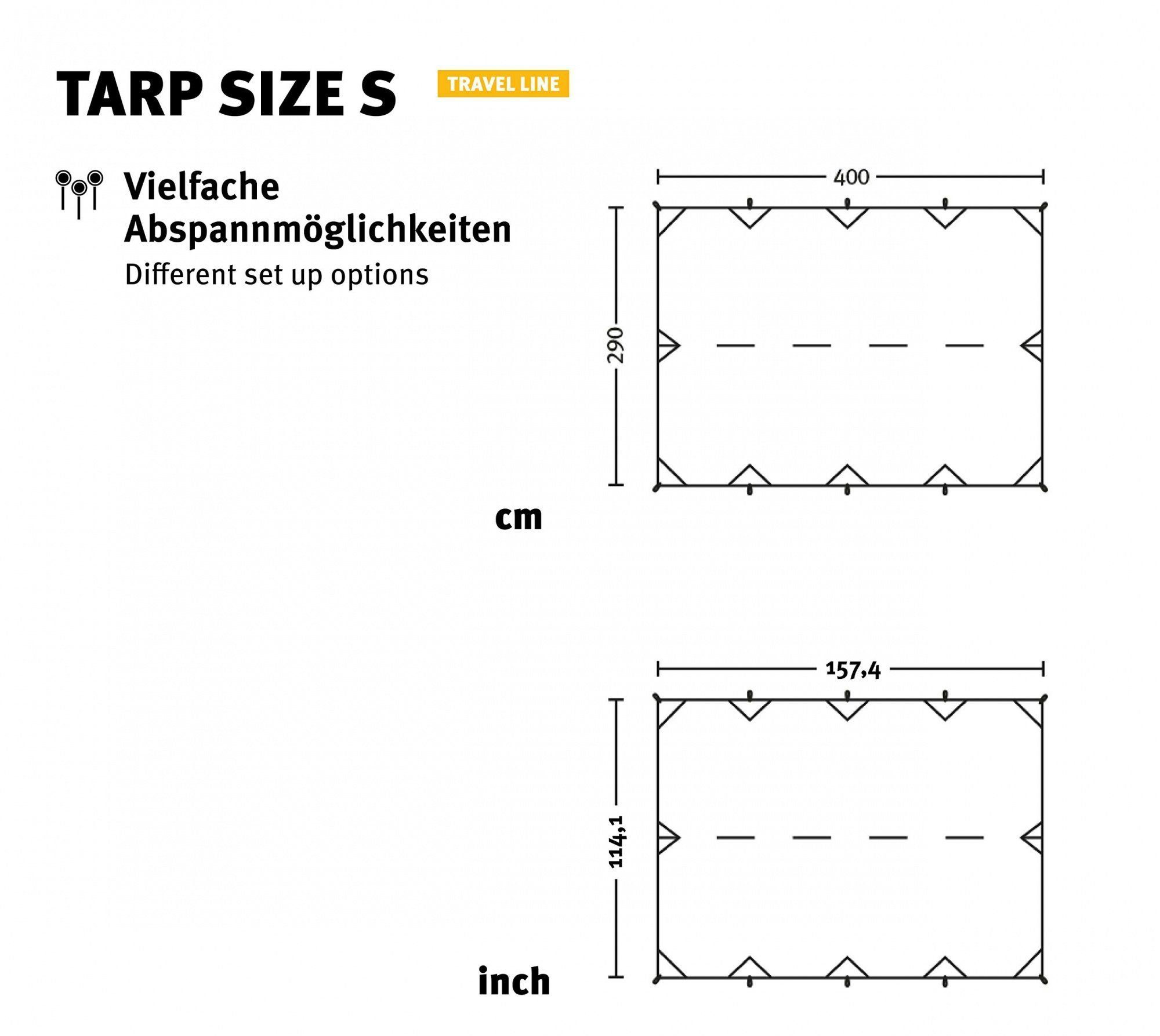 Wechsel Tents Tarp-Zelt Zeltdach, - 400 Travel Line S - Universal cm 290 Tarp X