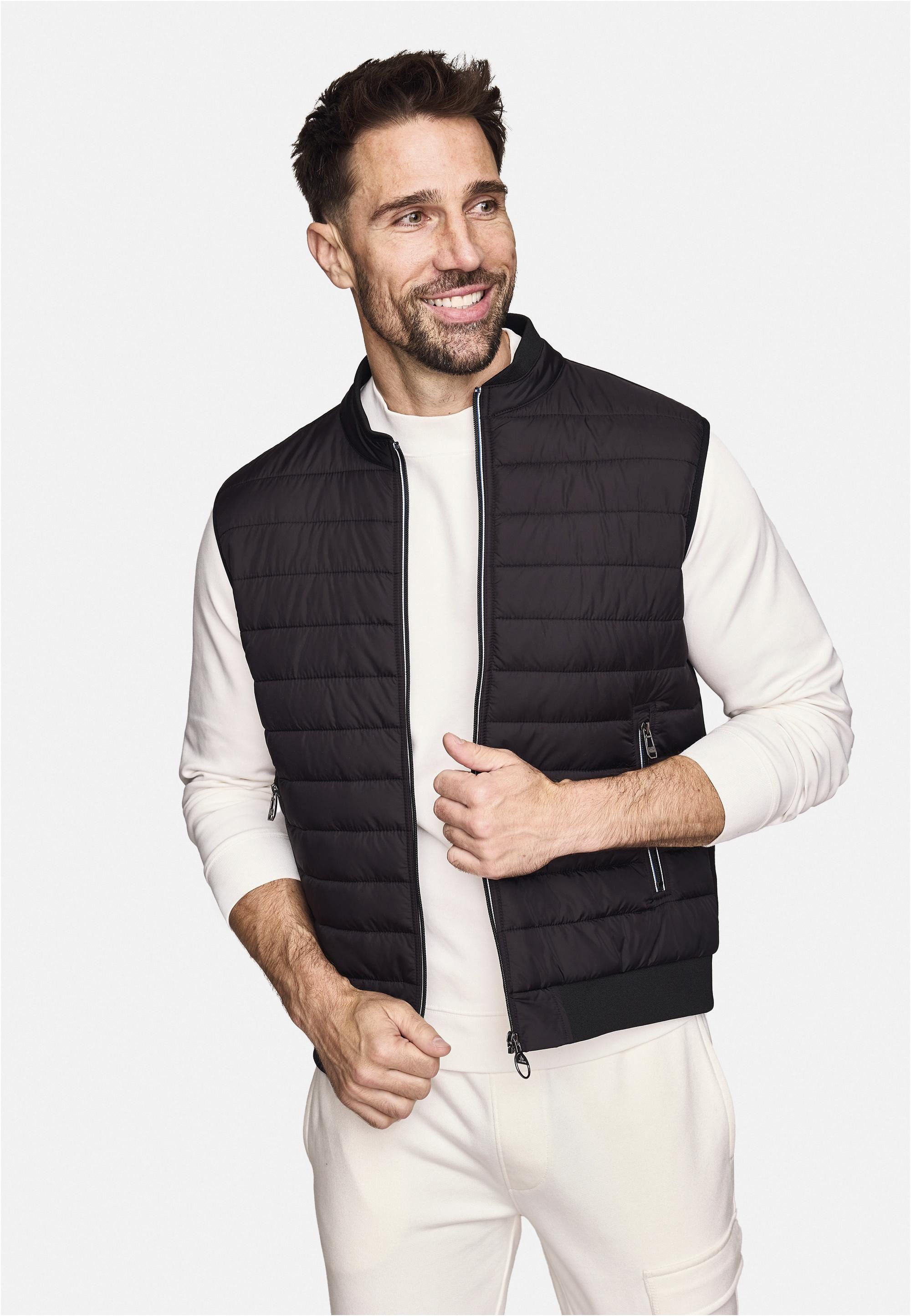 New Canadian Steppweste mit elastischem Bund am Saum und Armabschluss