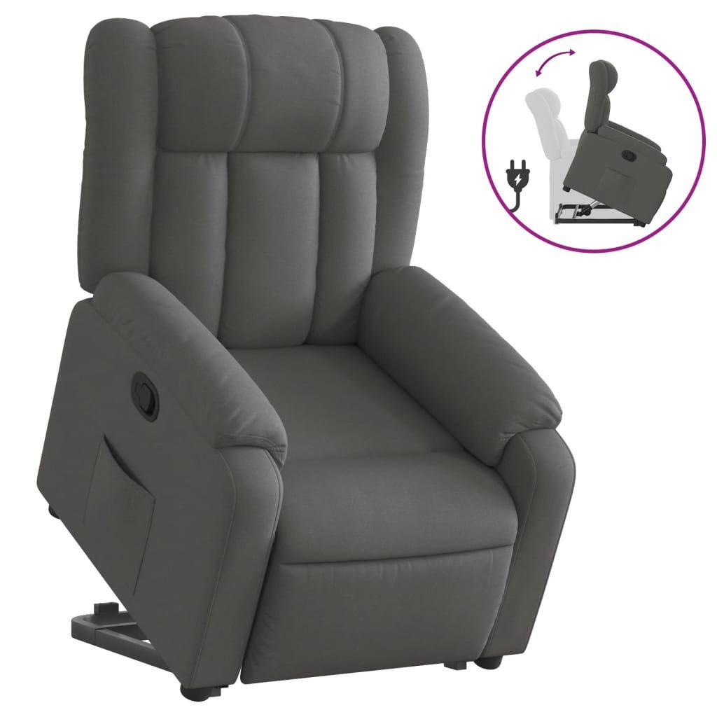 vidaXL Sessel Relaxsessel mit Aufstehhilfe Dunkelgrau günstig online kaufen