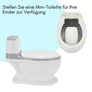 Bettizia Toilettentrainer WC Potty weiß Toilettentrainer Kinderklo Lern Töpfchen mit Spülsound, Kindertoilette