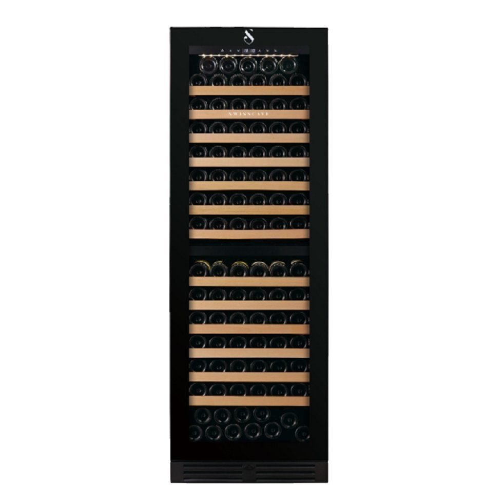Swisscave Weinkühlschrank WLB-460DF-MIX. für 152 Flaschen, 172cm (H) - 5 Jahre Garantie, für 152 Standardflaschen á 0,75l,Frequenzgesteuerte Kompressoren, geräuschreduziert, vibrationsarm