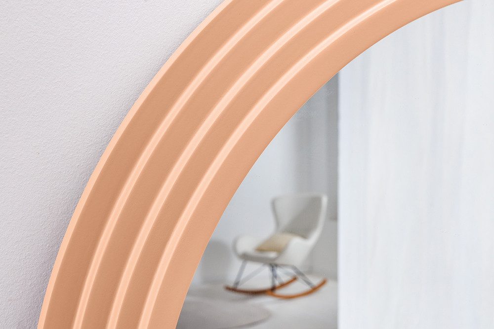 riess-ambiente Wandspiegel WAVE 160cm apricot (Einzelartikel, 1-St), Flur · Kunststoff · Rahmen · Rundbogen · Ganzkörper · Groß · Modern