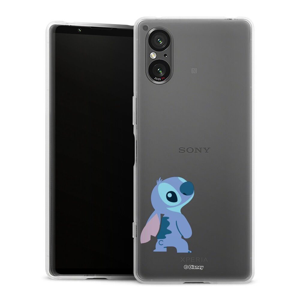 DeinDesign Handyhülle Lilo & Stitch Fanartikel Disney Stitch Smiling, Sony Xperia 5 V Silikon Hülle Bumper Case Handy Schutzhülle
