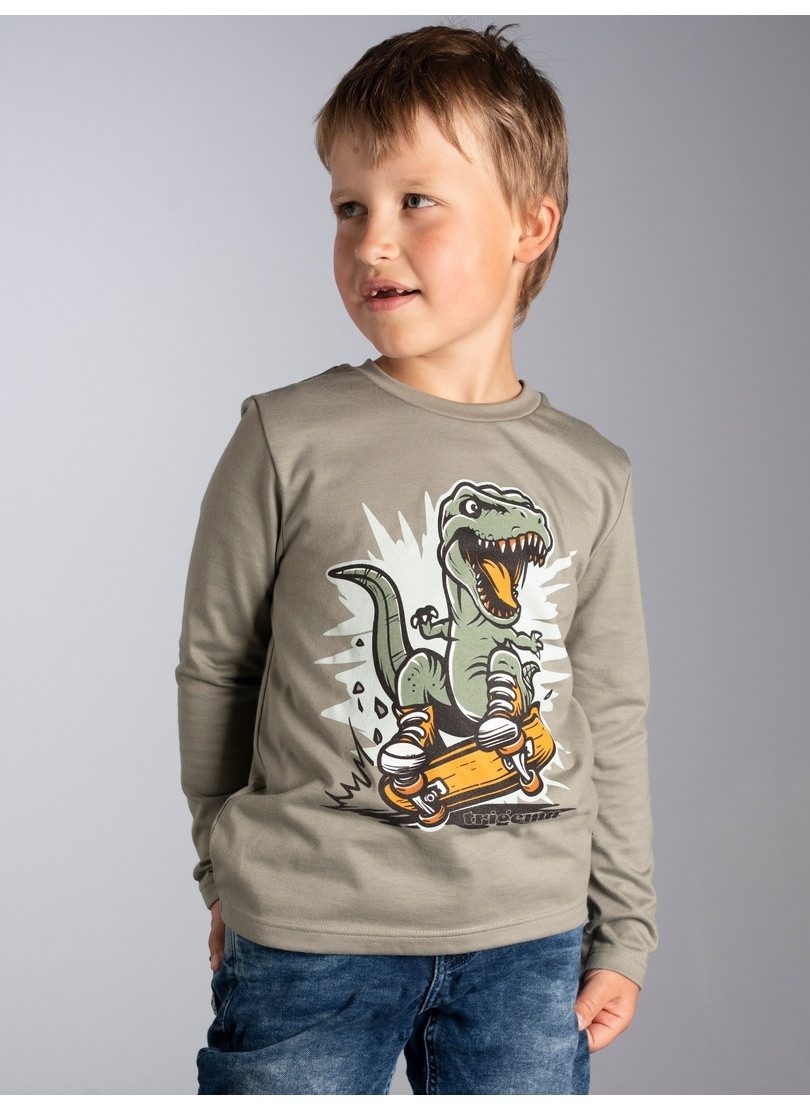 Trigema Sweatshirt TRIGEMA Skater Dino Langarmshirt