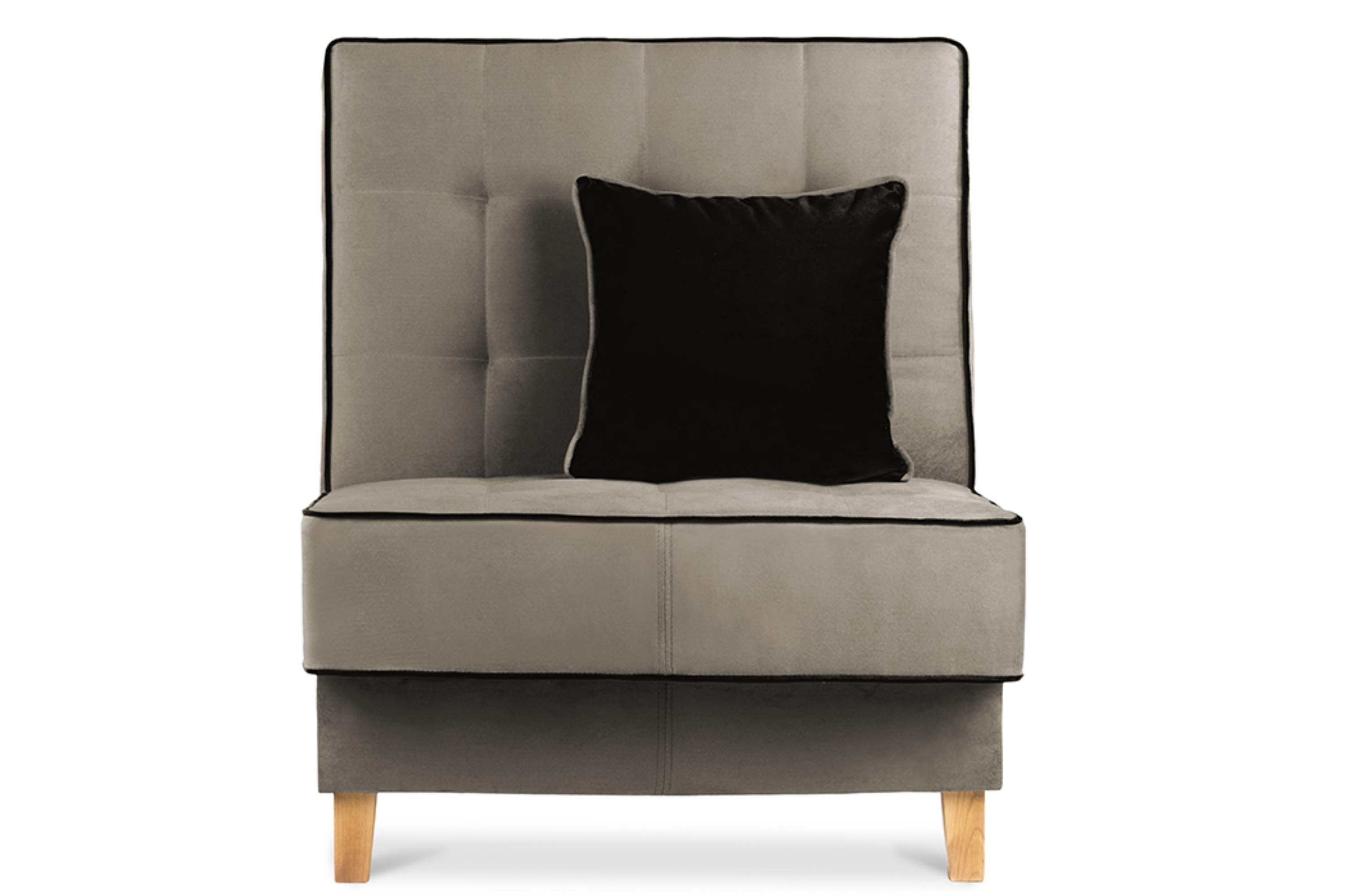 Konsimo Sessel DOZER Sessel, Velours, mit Wellenunterfederung, Liegefläche:120x80cm beige / braun | beige