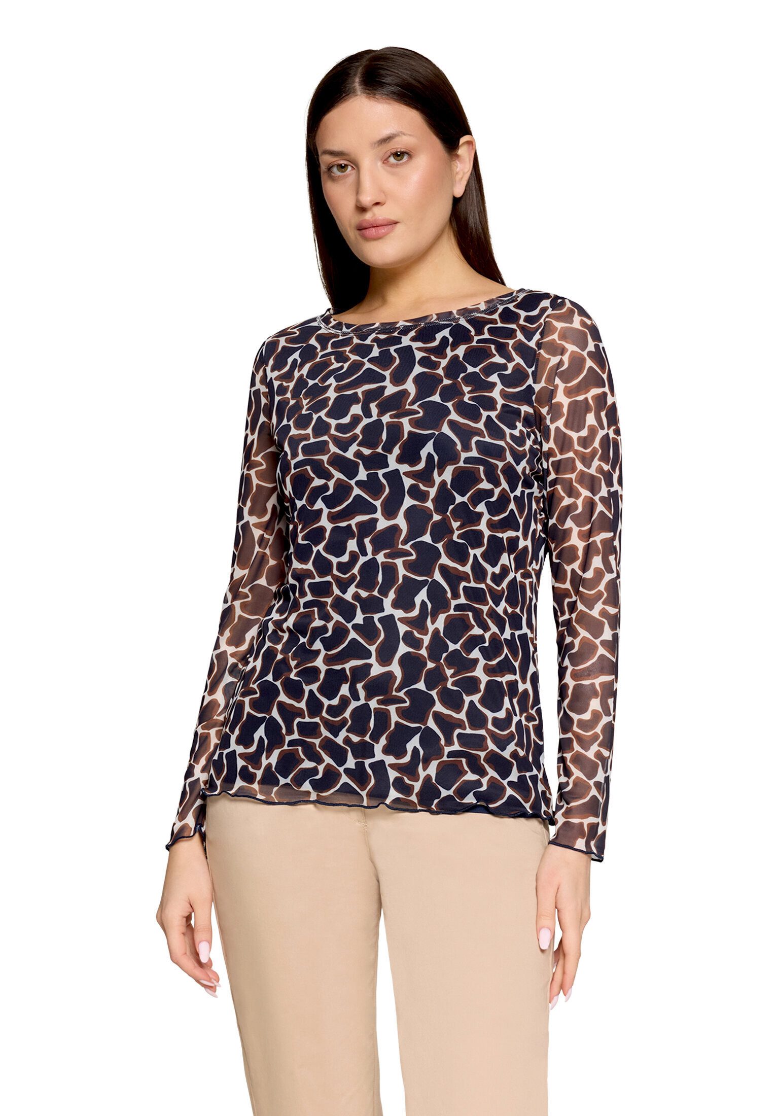 Betty Barclay Kurzarmshirt Damen mit Animalprint (1-tlg)
