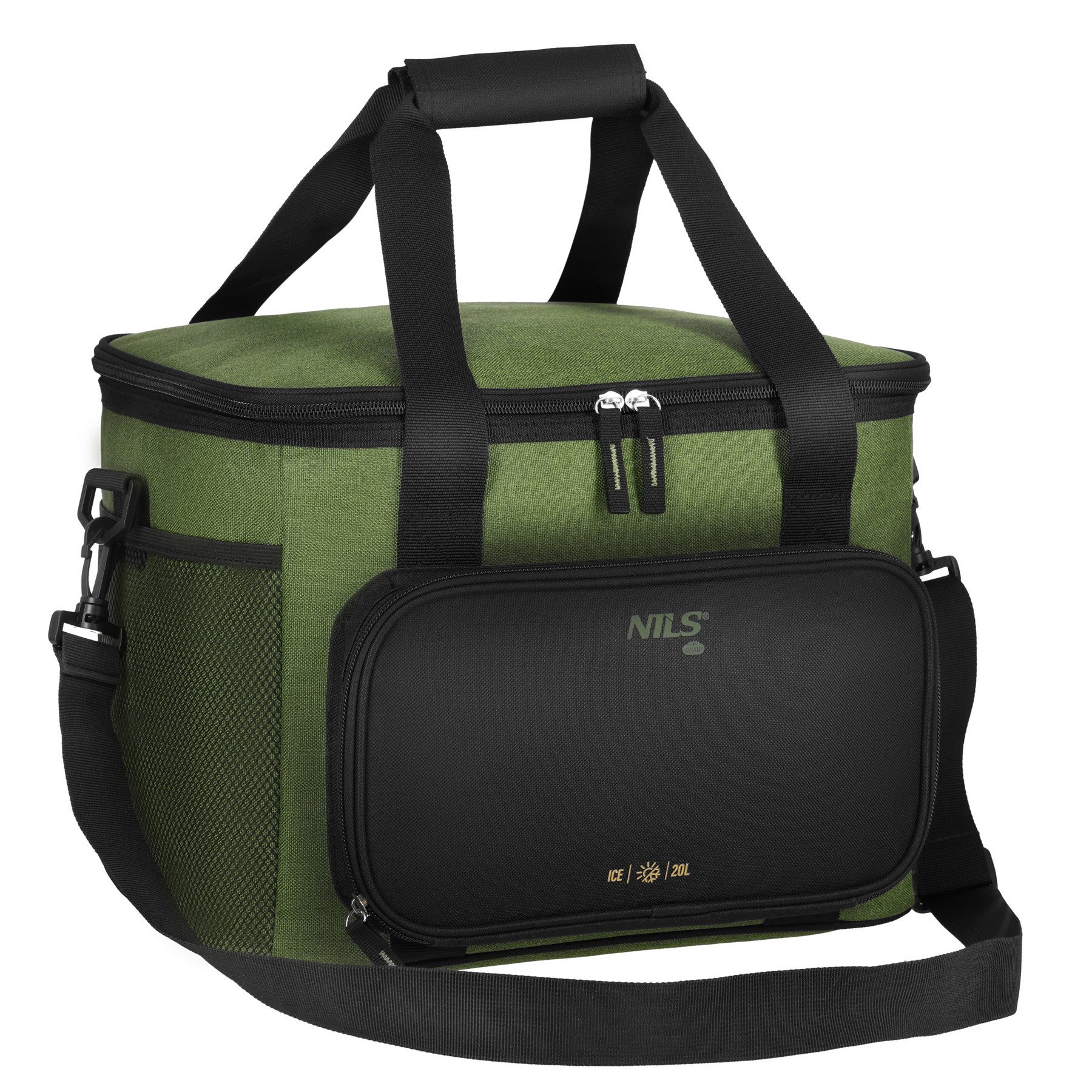 Kühltasche Umhängetasche mit Isolierung Picknicktasche Grün Strandtasche 20L