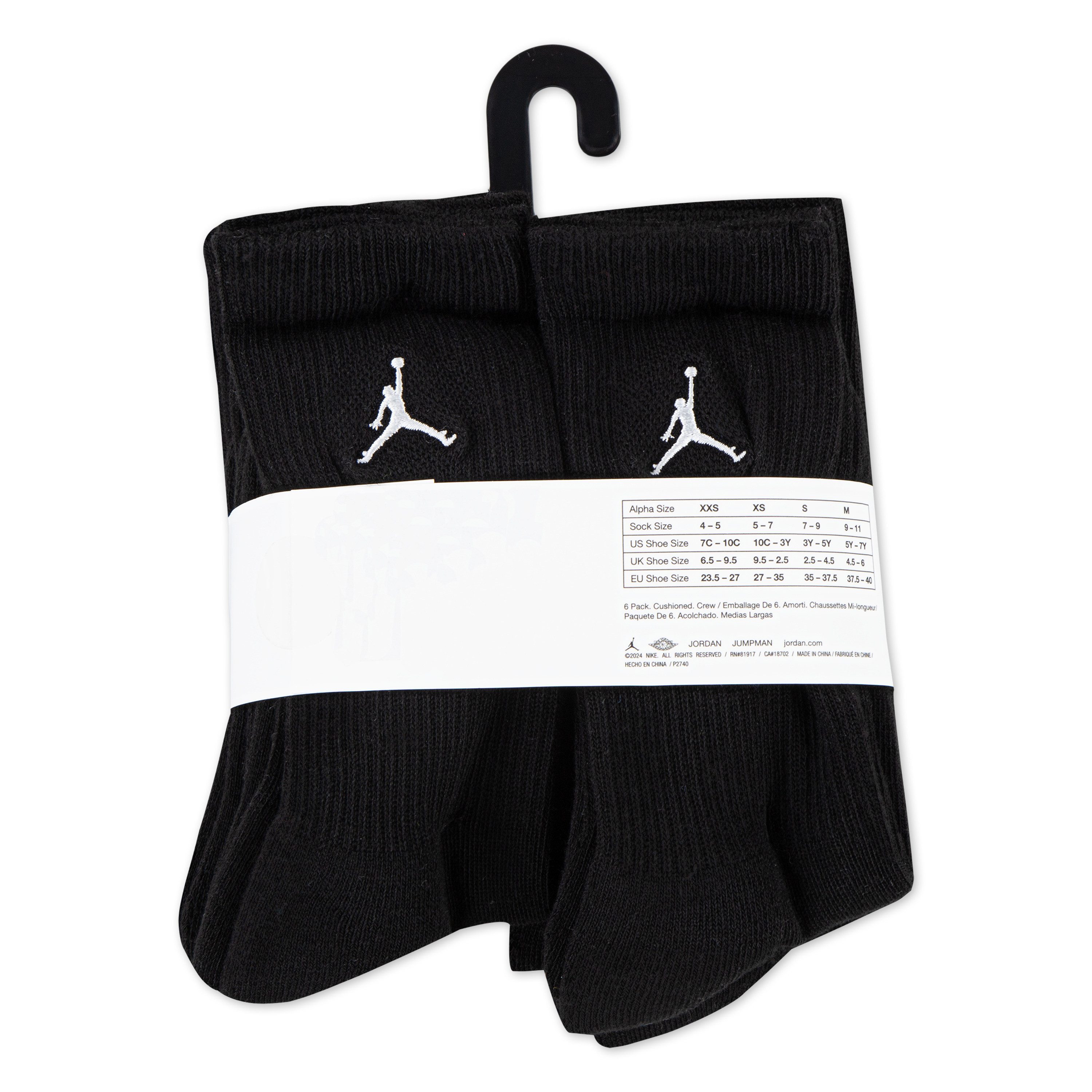 Jordan Socken JHN EVERYDAY ESSENTIALS 6PK CR (6-Paar) im 6er Pack, mit bequemer Polsterung an der Fußsohle