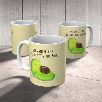 Mr. & Mrs. Panda Kinderbecher Avocado Schwangerschaft - Gelb Pastell - Geschenk, Baby, Babyparty, K, Kunststoff, Mikrowellenbeständig