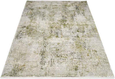 Teppich »BESTSELLER CAVA«, OCI DIE TEPPICHMARKE, rechteckig, Höhe 8 mm, Glanz Viskose, mit Fransen, Hoch Tief Struktur, Vintage, Wohnzimmer