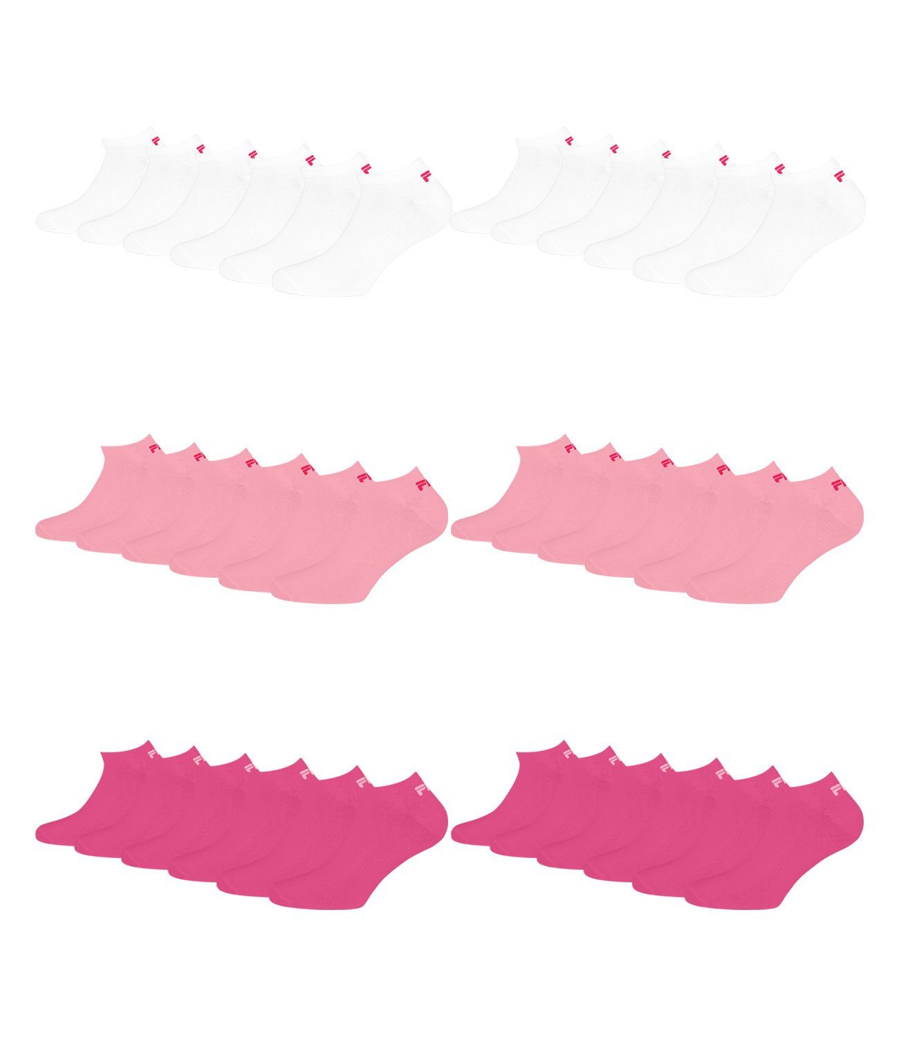 weichen Kurzsocken (18-Paar) mit 806 Bündchen Sneakersocken Fila pink panter