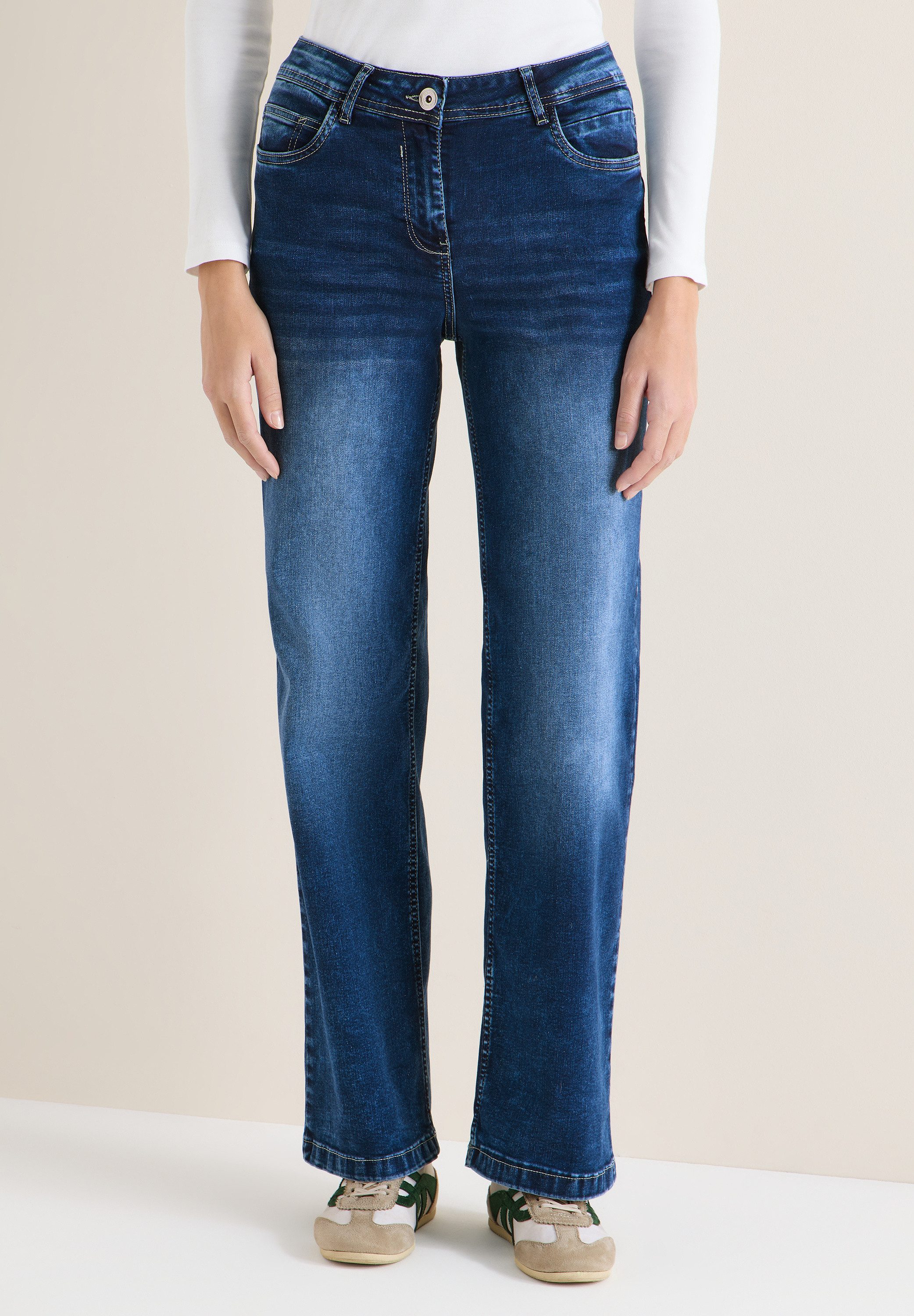 CECIL Slim-fit-Jeans High Waist