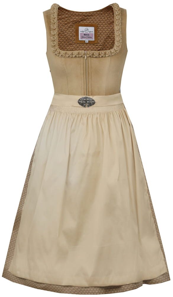 MarJo Dirndl Dirndl Tschirn 70cm Länge lehm